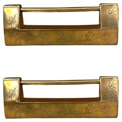 Pair of Mid-Century Mastercraft Brass Furniture Locks