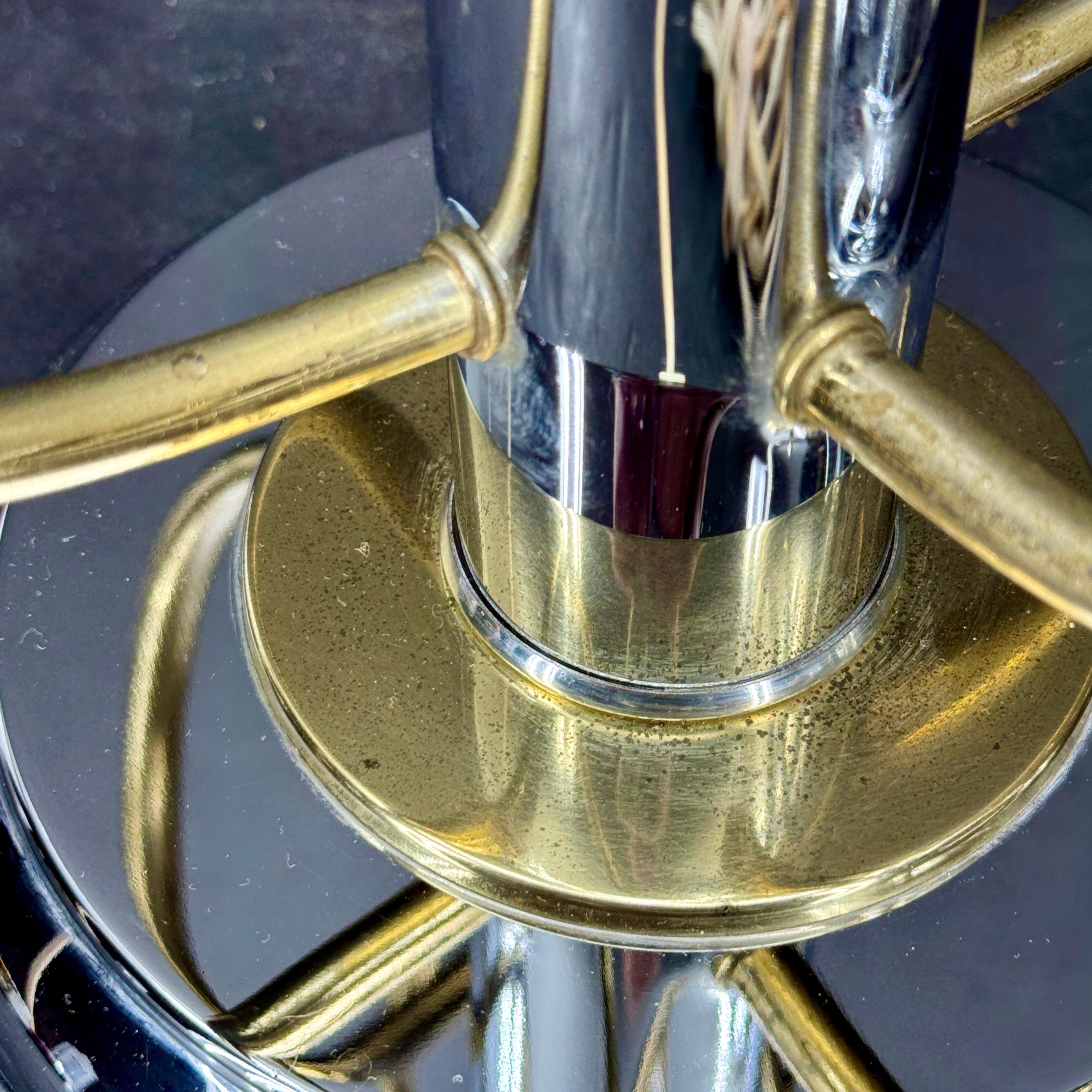 Pair of Mid-Century Metal Atomic Style Lamps, 1960's For Sale 3