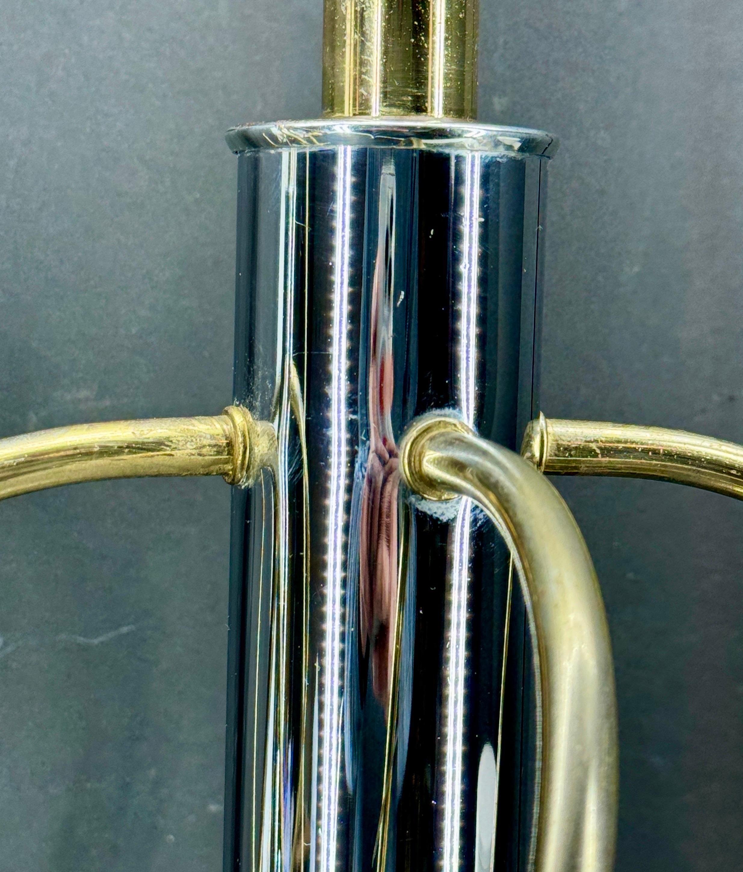Pair of Mid-Century Metal Atomic Style Lamps, 1960's For Sale 4