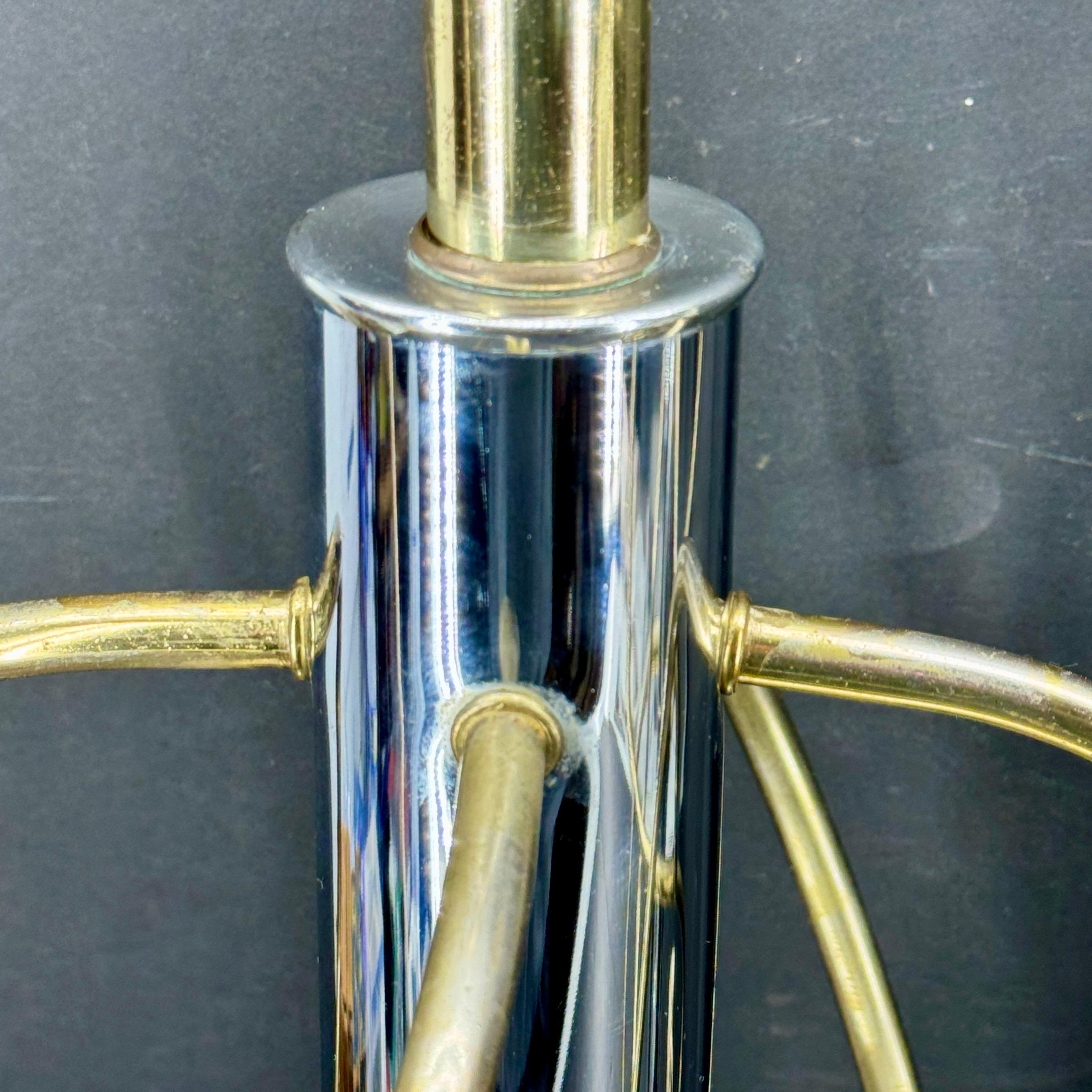 20th Century Pair of Mid-Century Metal Atomic Style Lamps, 1960's For Sale