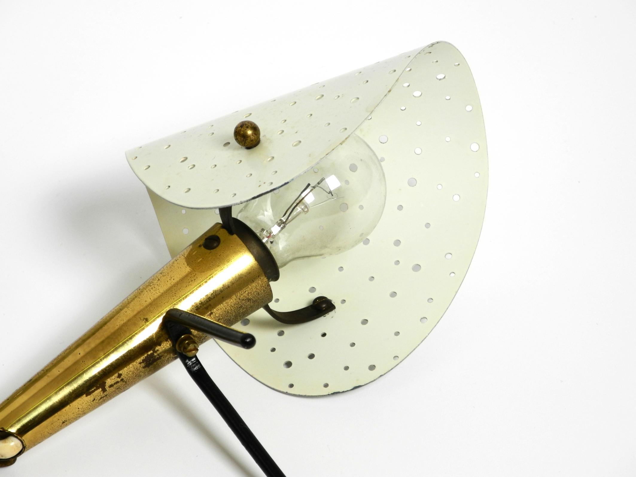 Pair of Mid Century metal brass table and wall lamps by Ernst Igl for Hillebrand For Sale 6