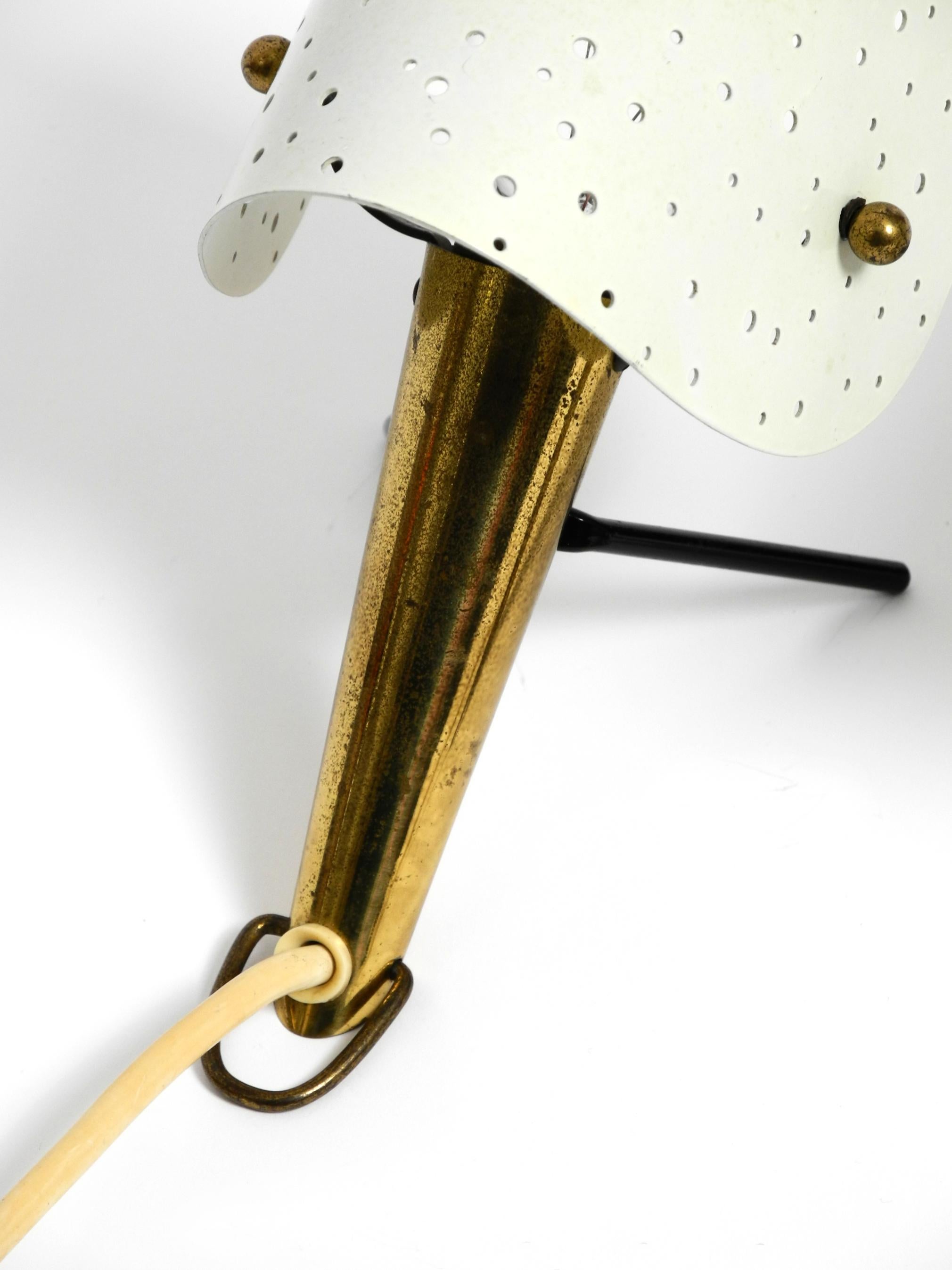 Pair of Mid Century metal brass table and wall lamps by Ernst Igl for Hillebrand For Sale 2