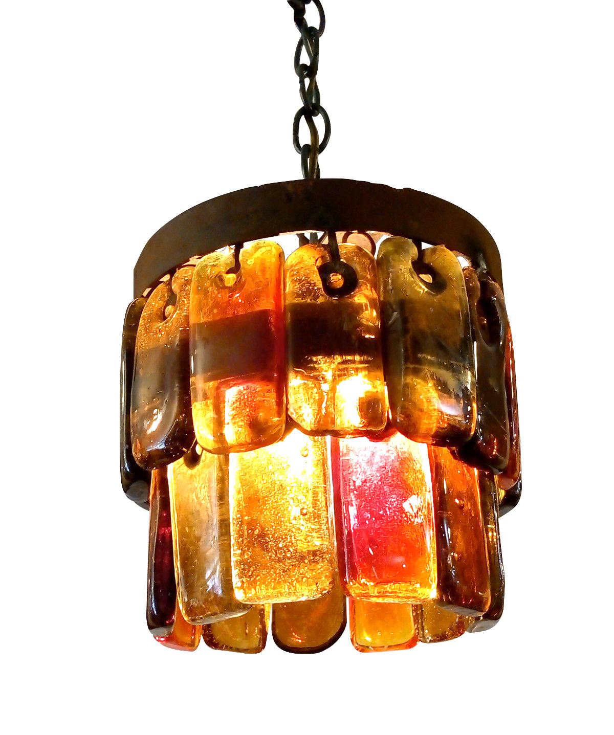 mexican blown glass pendant lights