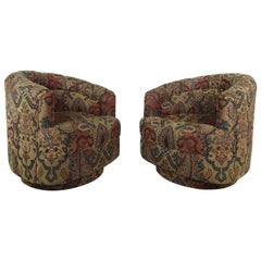 Pair of Midcentury Milo Baughman Swivel Chairs for Thayer Coggin