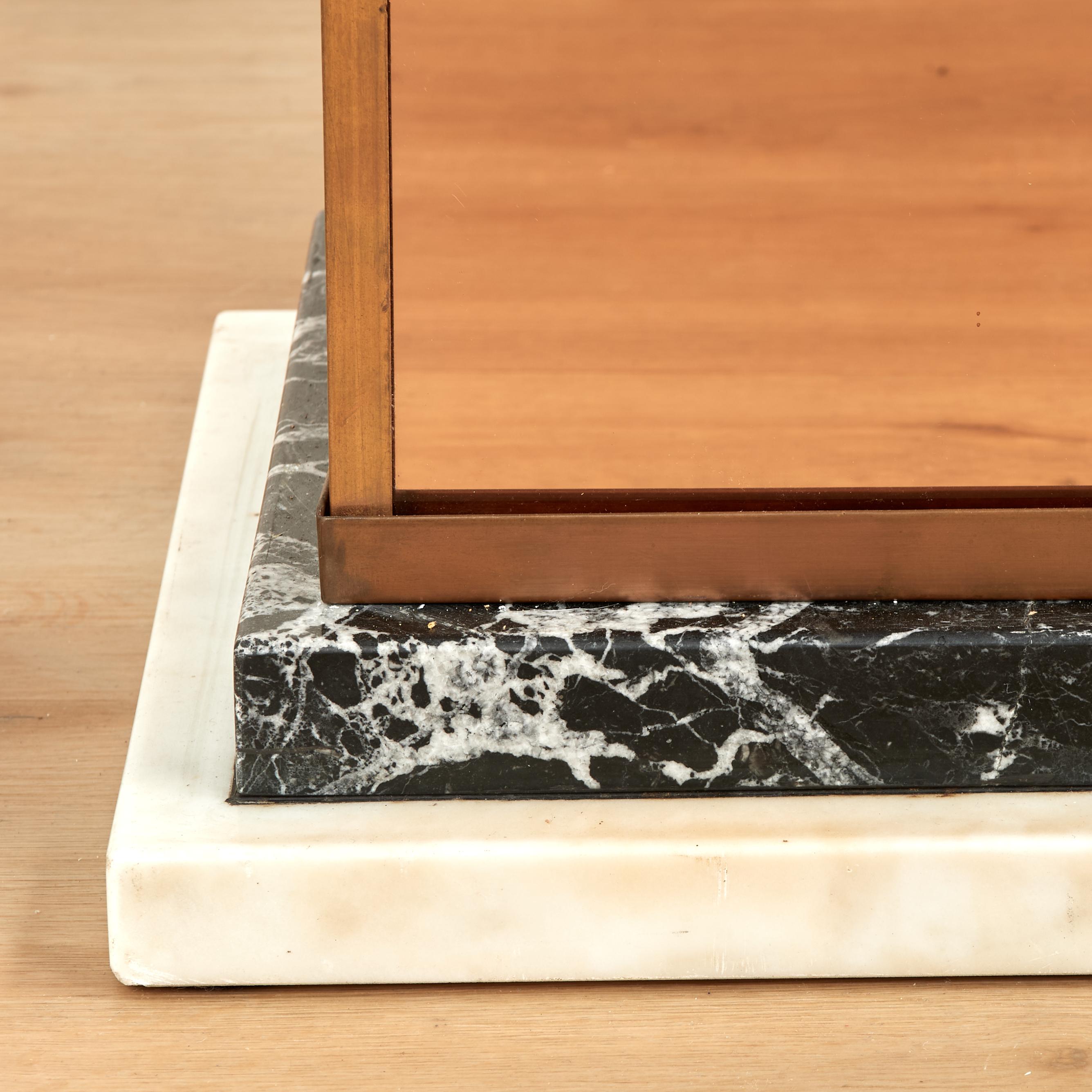 Pair of Mid Century Mirrored Torchiere Floor Lamps with Palm Leaves For Sale 3