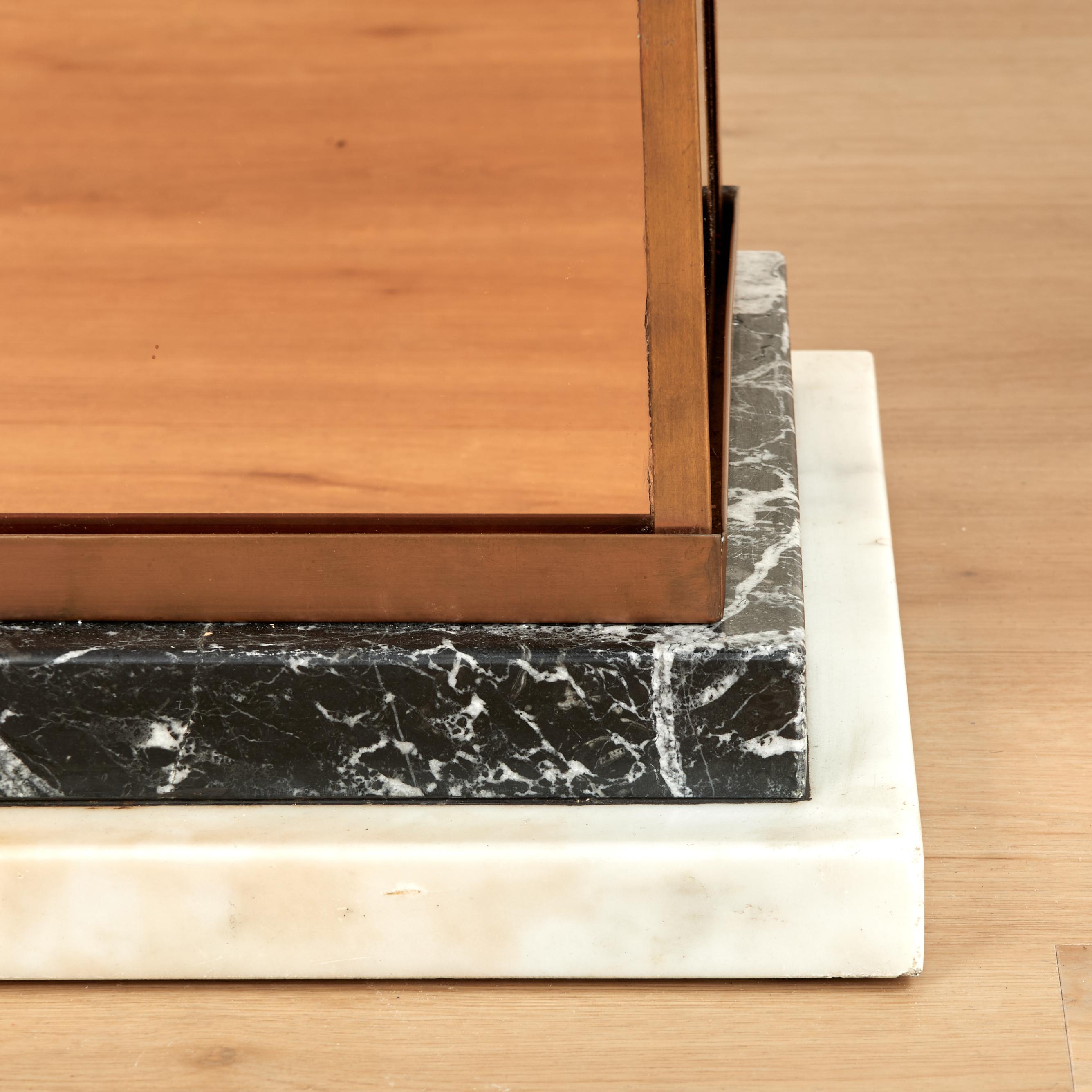 Pair of Mid Century Mirrored Torchiere Floor Lamps with Palm Leaves For Sale 4