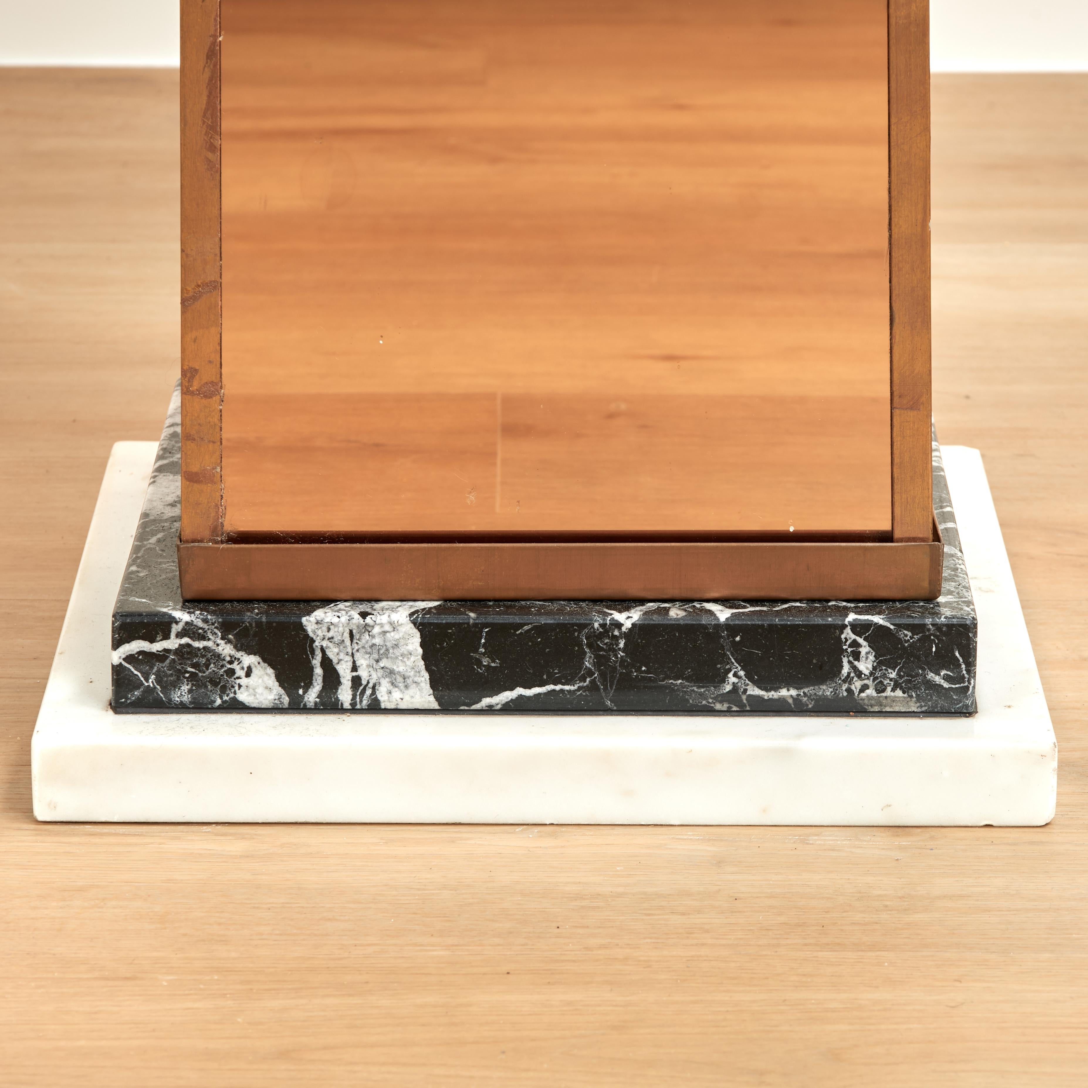 Pair of Mid Century Mirrored Torchiere Floor Lamps with Palm Leaves For Sale 5