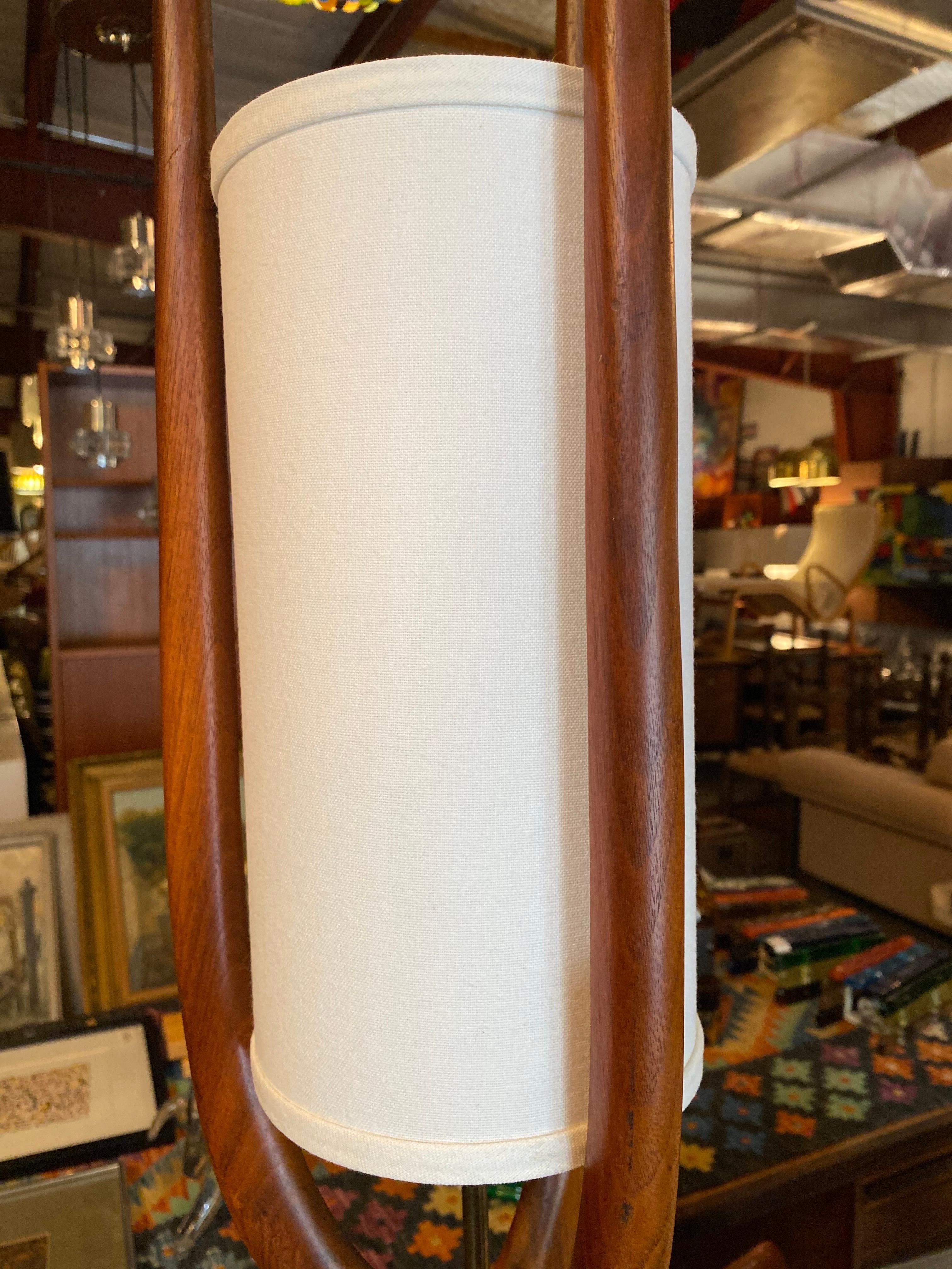 Mid-Century Modern Pair of Mid-Century Modeline Teak Lamps