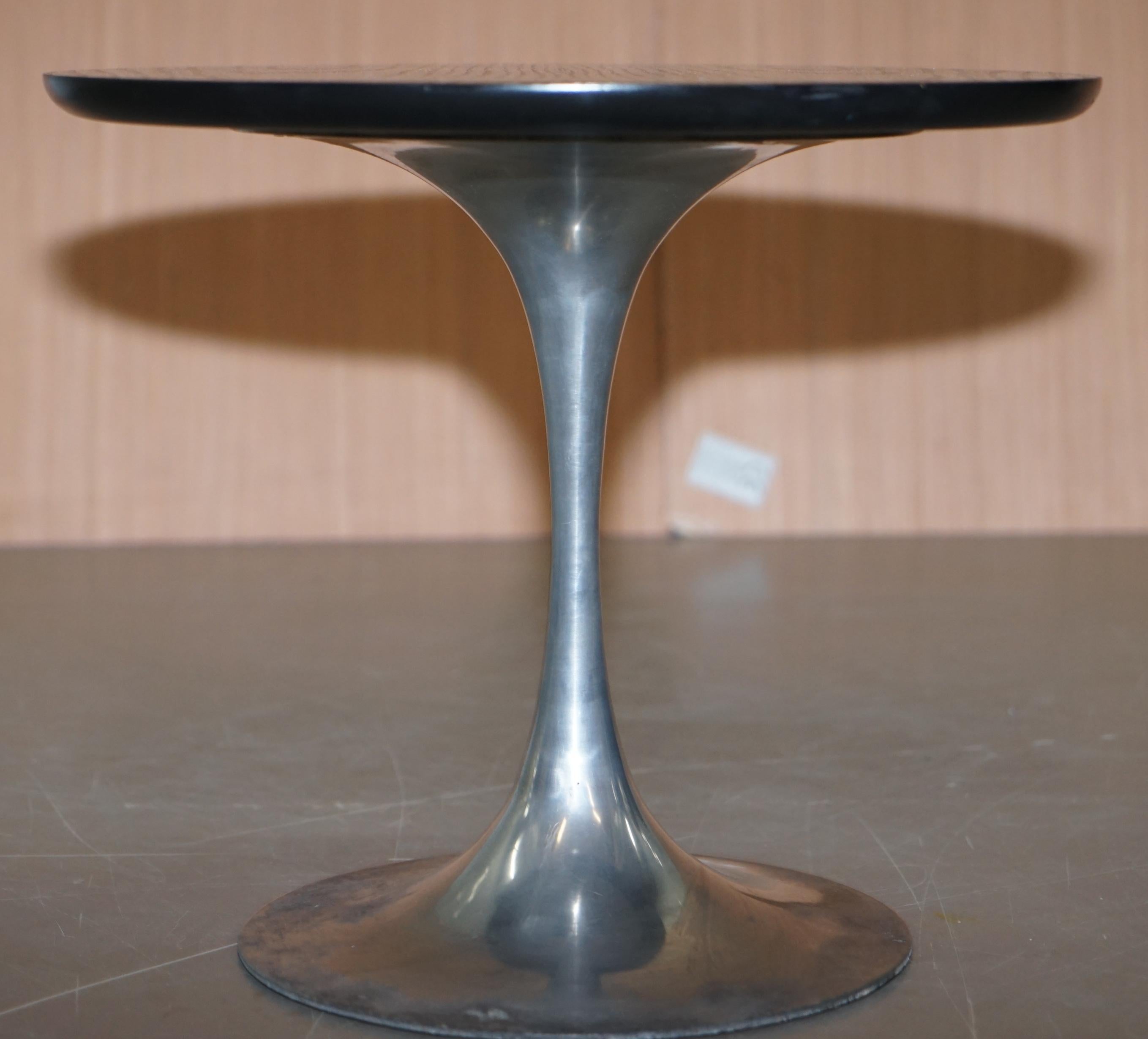Pair of Mid-Century Modern 1960s Arkana Tulip Chrome Base Side End Lamp Tables 8