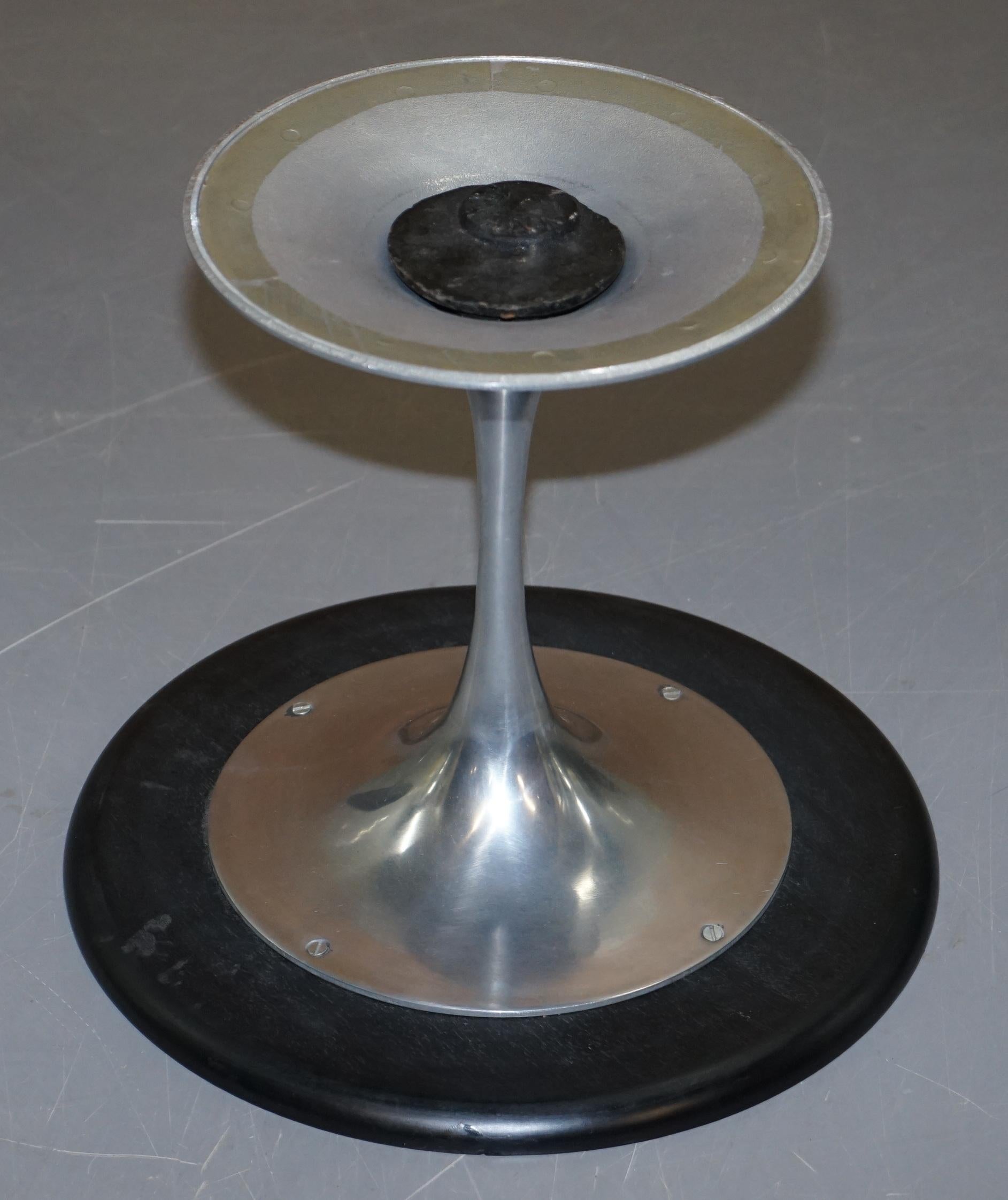 Mid-20th Century Pair of Mid-Century Modern 1960s Arkana Tulip Chrome Base Side End Lamp Tables