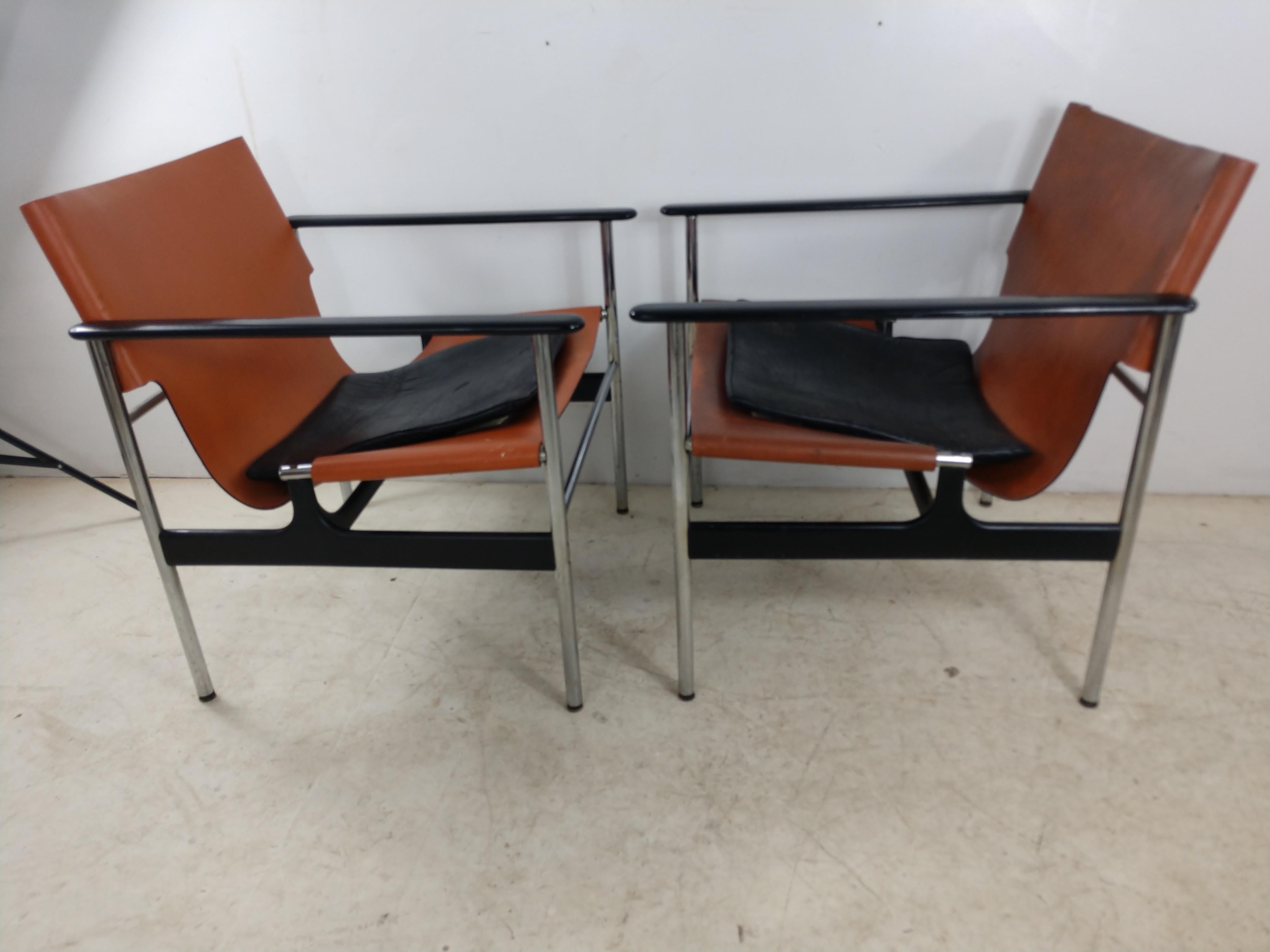 Pair of Mid-Century Modern 657 Lounge by Charles Pollock for Knoll 7