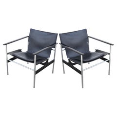 Pair of Mid-Century Modern 657 Lounge by Charles Pollock for Knoll