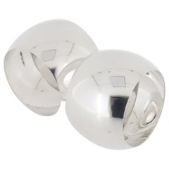 Pair of Mid-Century Modern .970 Sterling Silver Napkin Rings