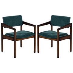 Vintage Pair of Mid-Century Modern Accent Armchairs