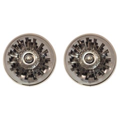 Pair of mid century modern acrylic sconces, France