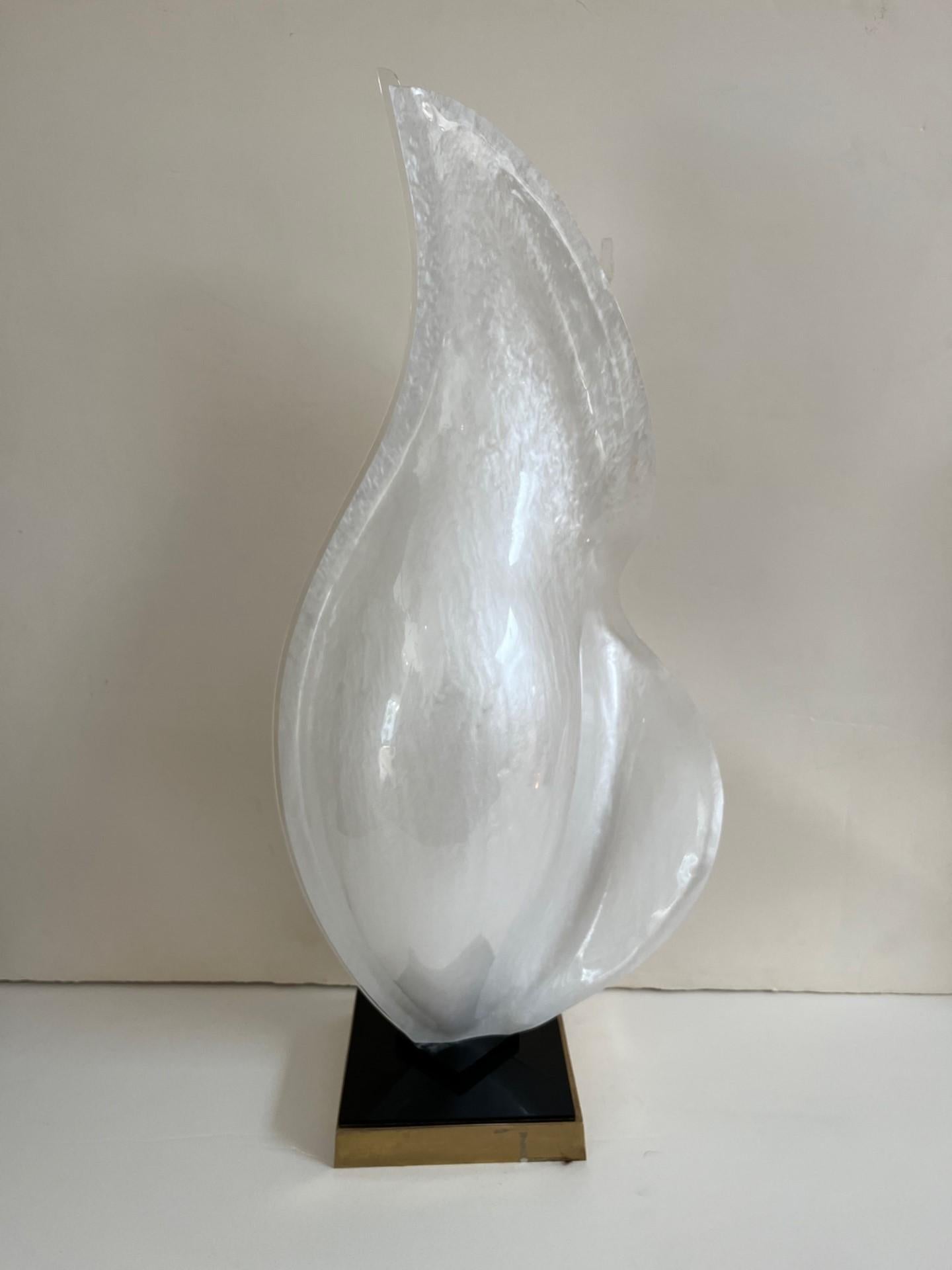 Pair of Mid-Century Modern acrylic tear drop table lamps by Rougier, Canada.