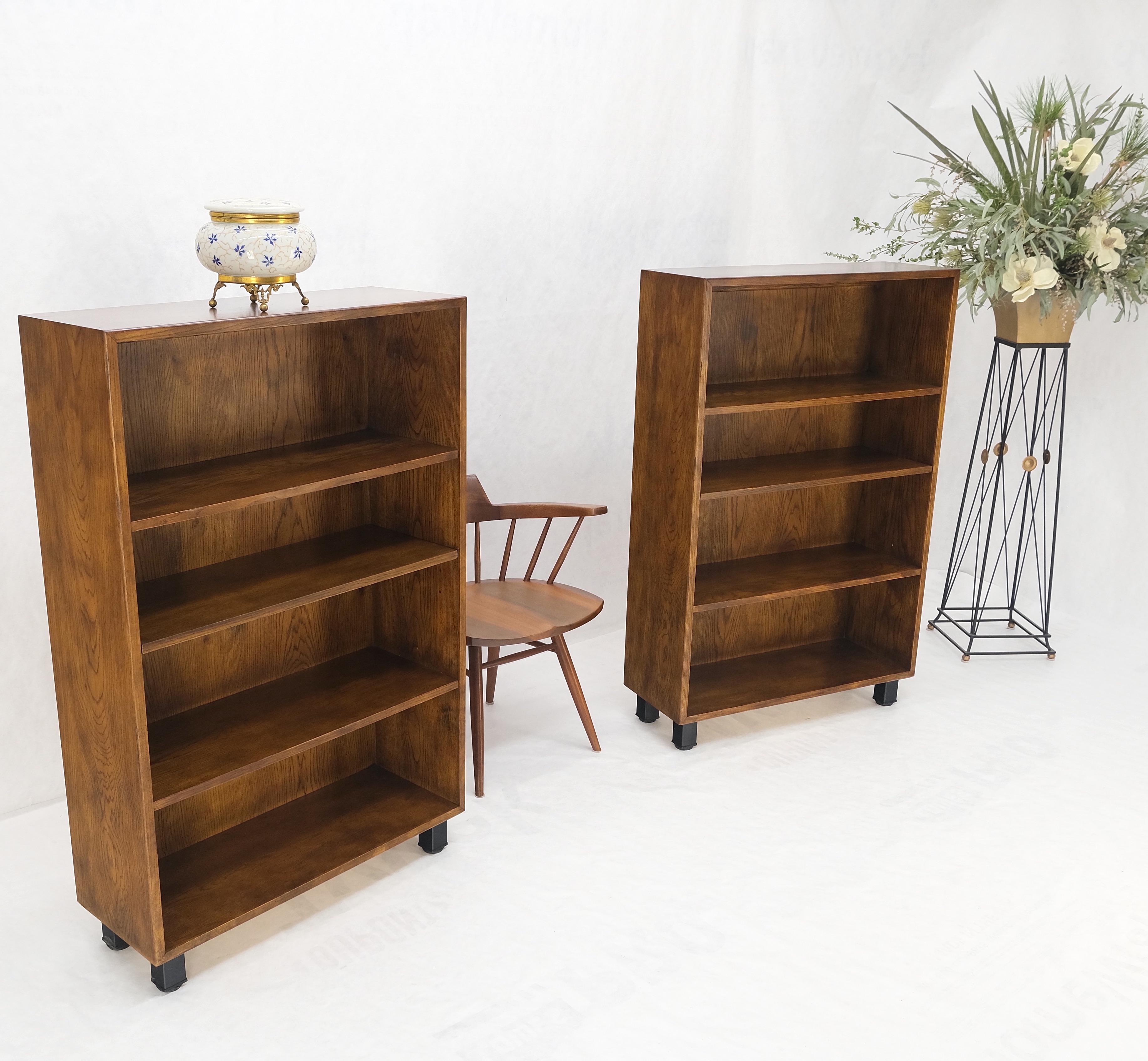 Pair of MidCentury Modern Adjustable Shelves Bookcases Mint! For Sale