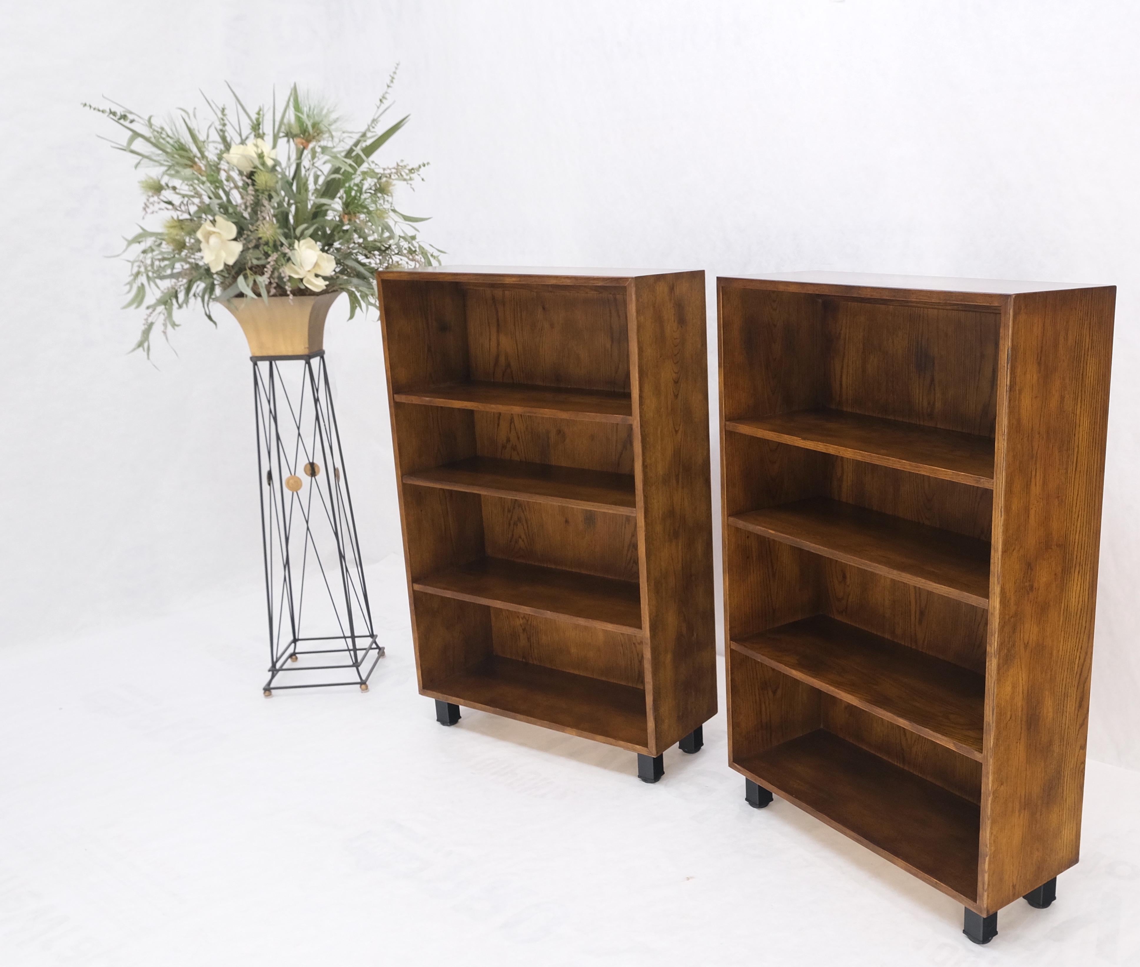 Pair of MidCentury Modern Adjustable Shelves Bookcases Mint! For Sale