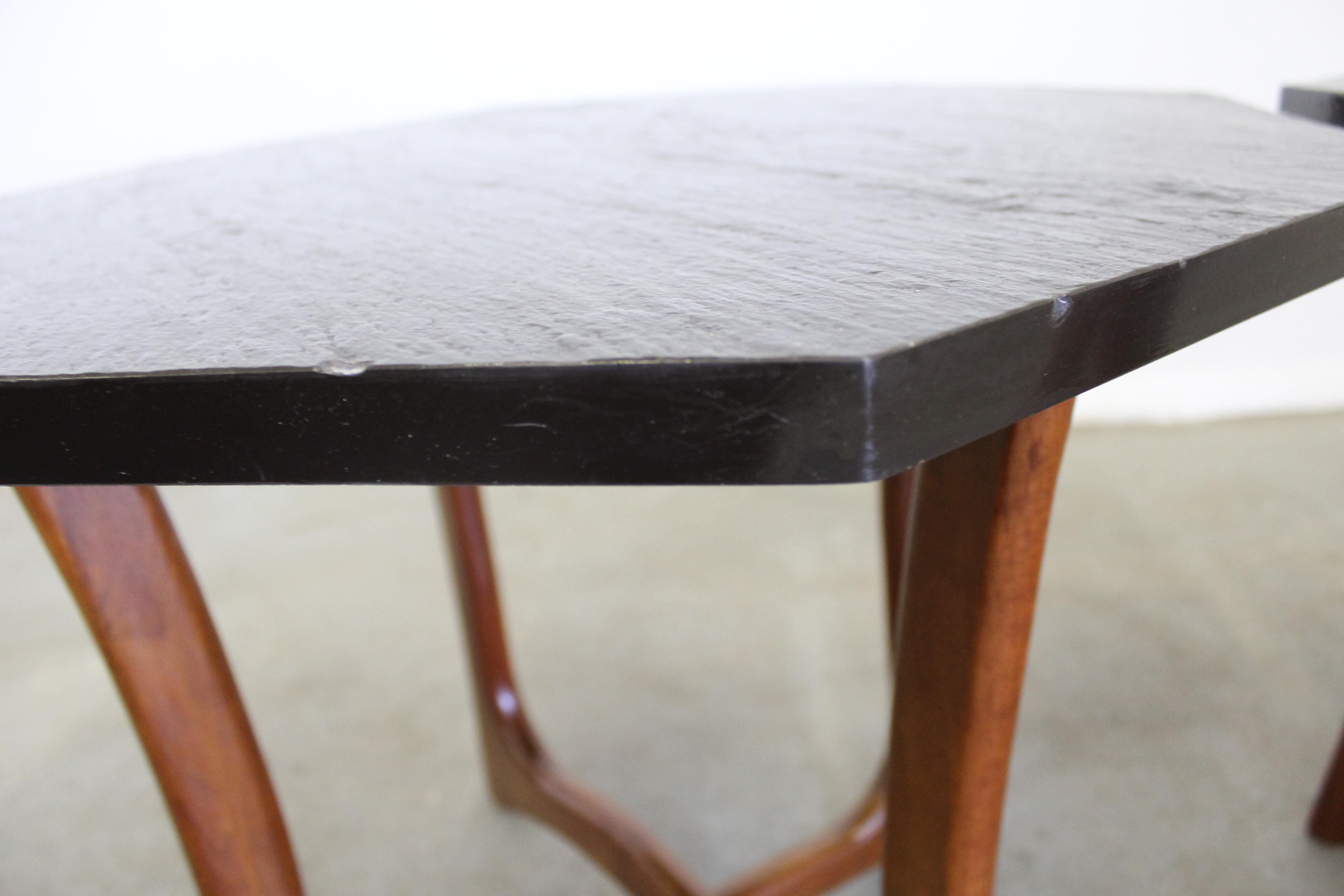 Pair of Mid-Century Modern Adrian Pearsall Sculptural Slate End Tables 2