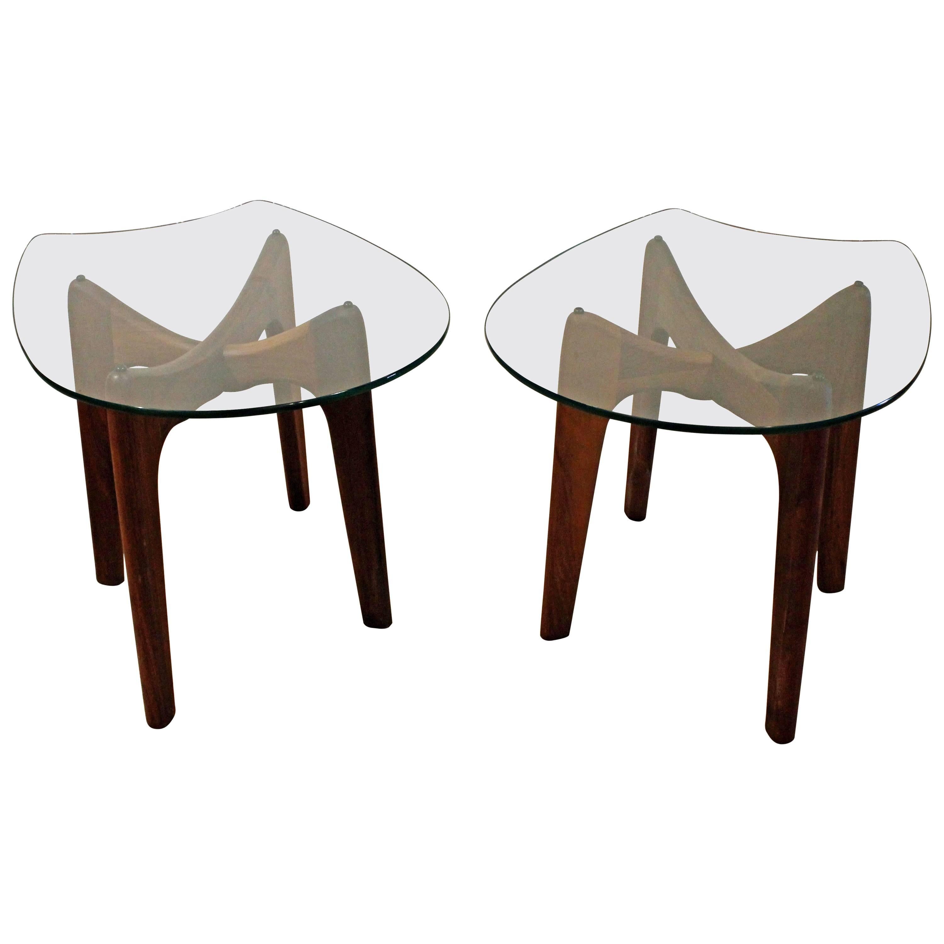 Pair of Mid-Century Modern Adrian Pearsall "Stingray" End Tables 2397TE
