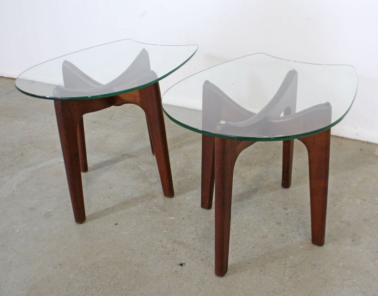 Pair of Mid-Century Modern Adrian Pearsall Stingray Glass Top End ...