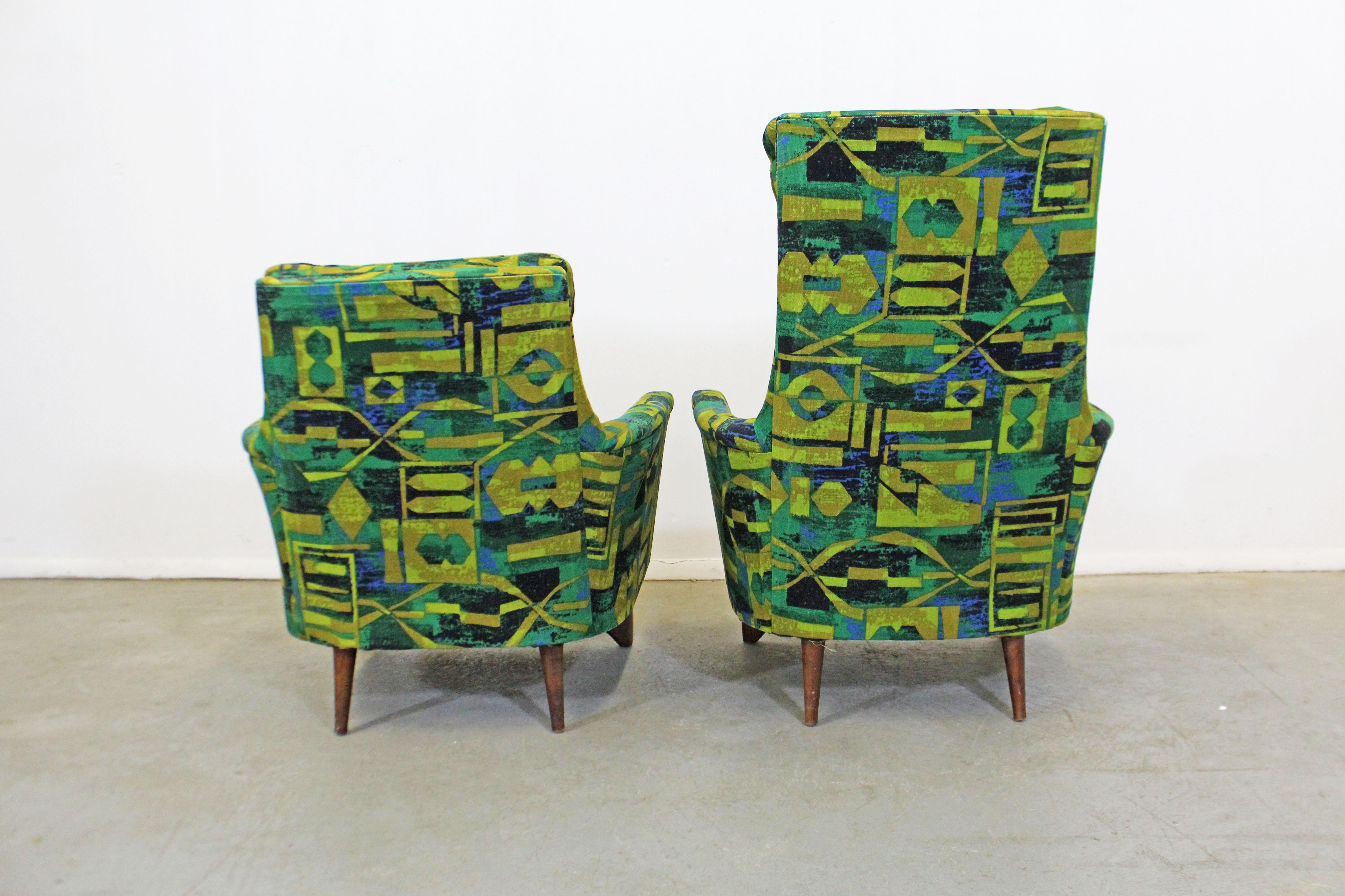 Pair of Mid-Century Modern Adrian Pearsall Style His & Her Lounge Chairs In Good Condition In Wilmington, DE