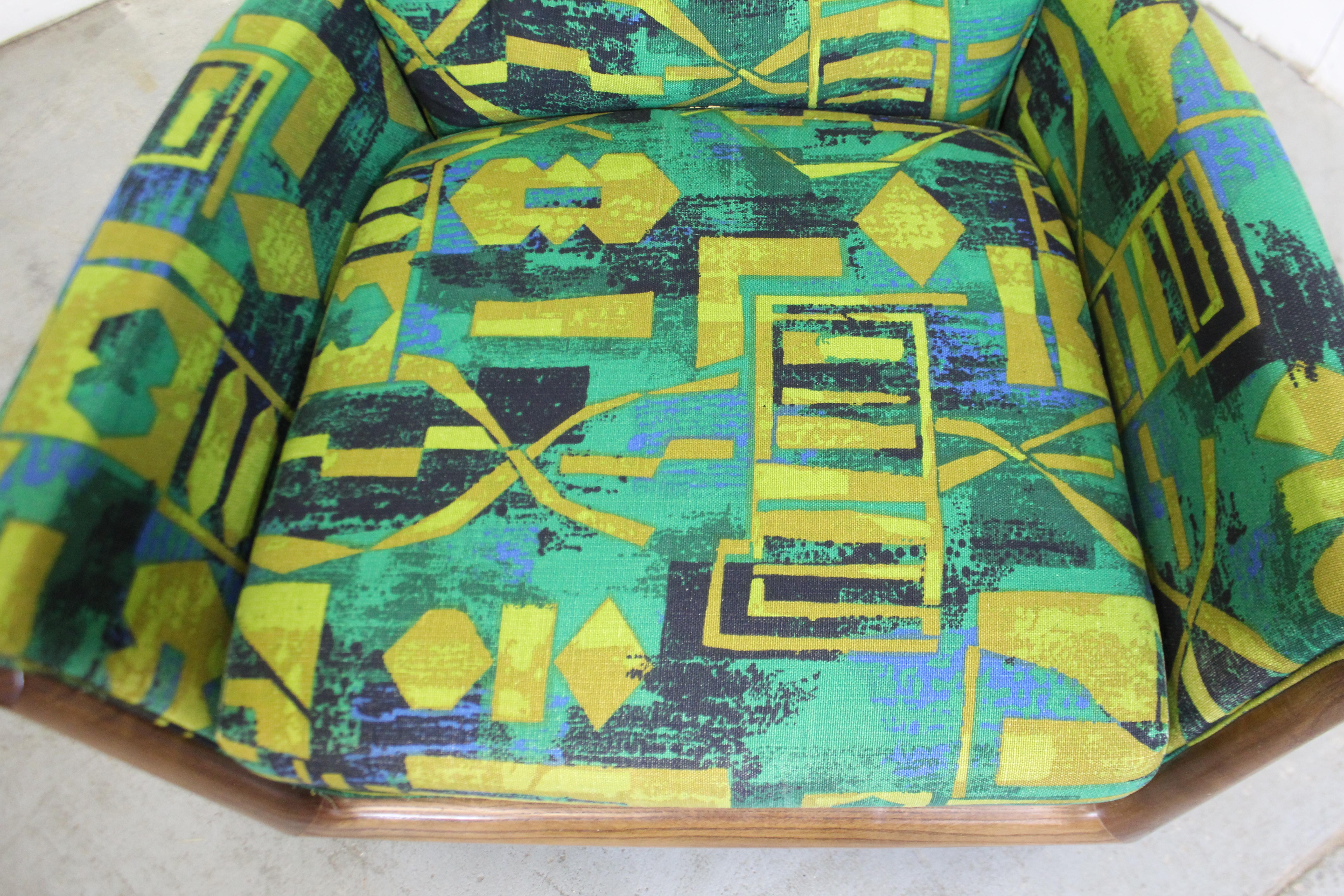 Upholstery Pair of Mid-Century Modern Adrian Pearsall Style His & Her Lounge Chairs