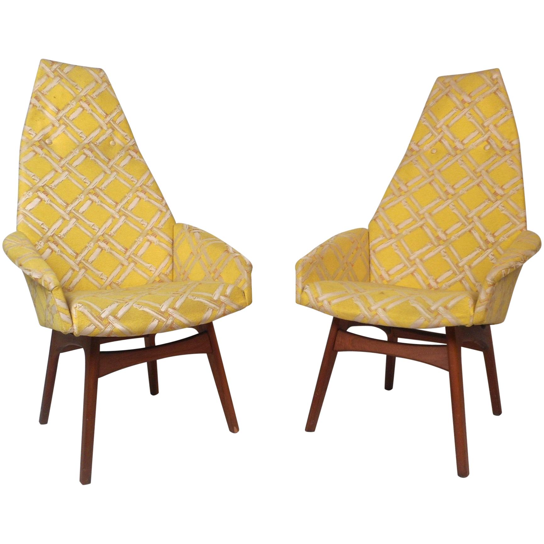 Pair of Mid-Century Modern Adrian Pearsall Style Lounge Chairs