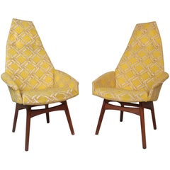 Paire de fauteuils de salon de style Adrian Pearsall de style moderne du milieu du siècle dernier