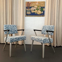 Pair of Mid-Century Modern Aluminum Armchairs By GoodForm