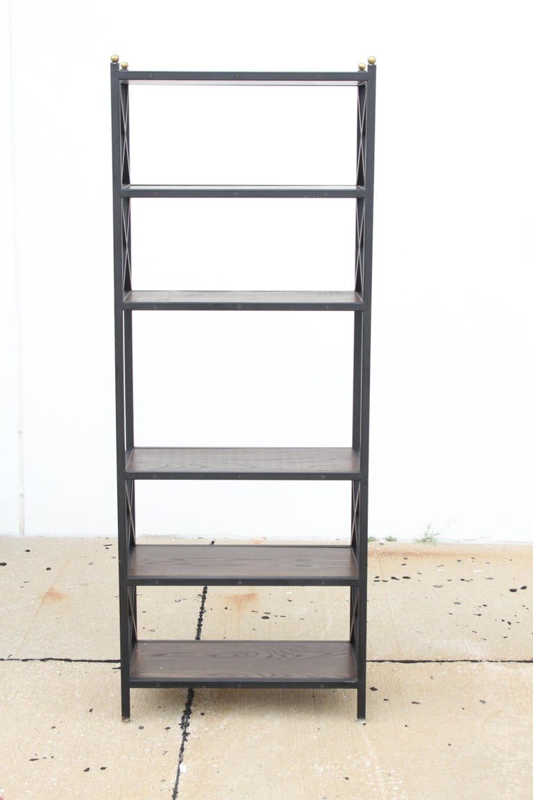 MidCentury Modern Architectural XForm Bookcases or Étagères, Pair