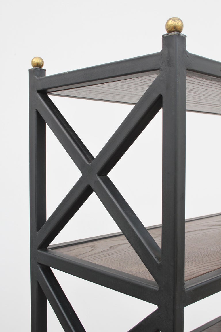 Pair of MidCentury Modern Architectural XForm Bookcases or Étagères at 1stdibs