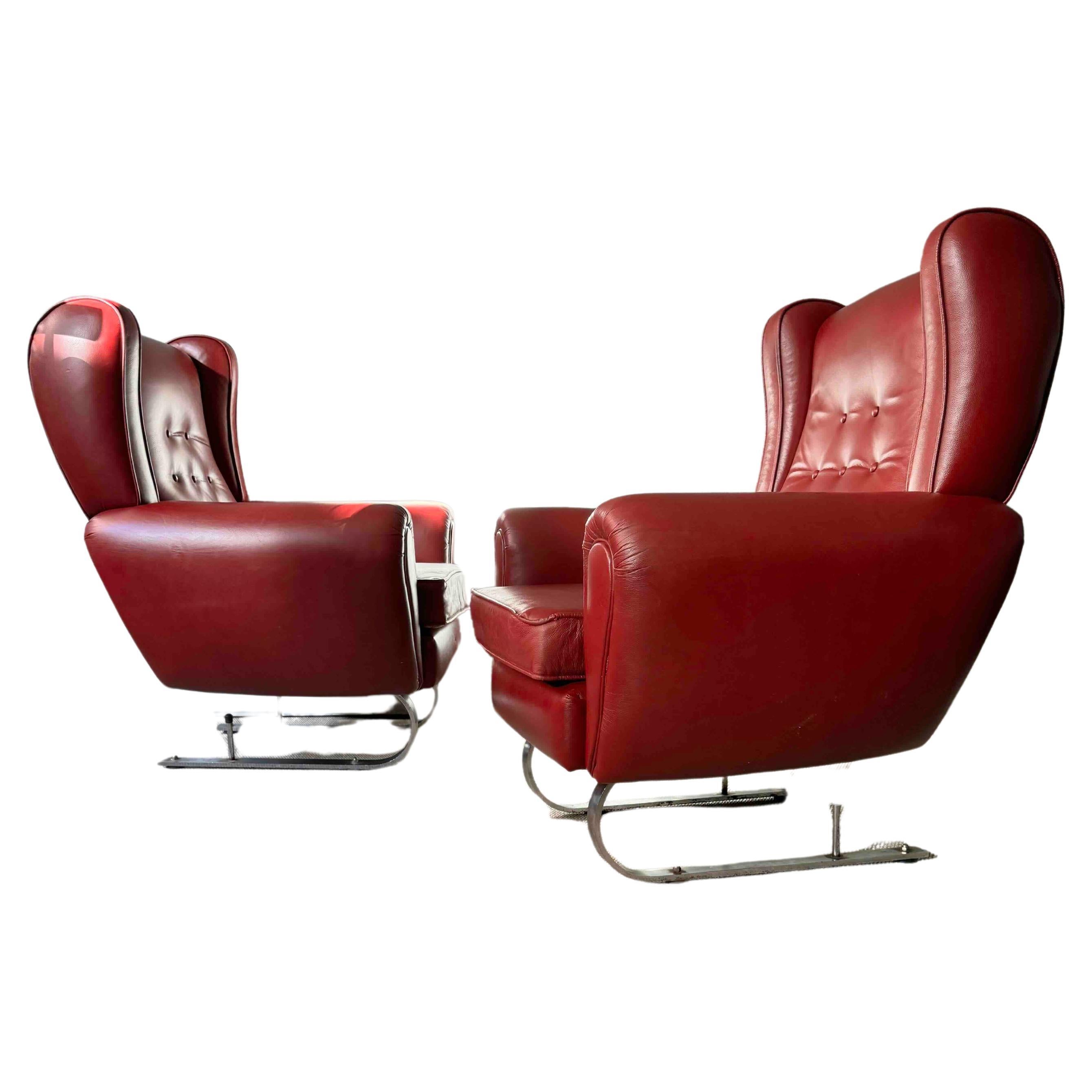 Pair of Mid Century Modern Armchairs attributed to H. W. Klein, Denmark 1960's For Sale