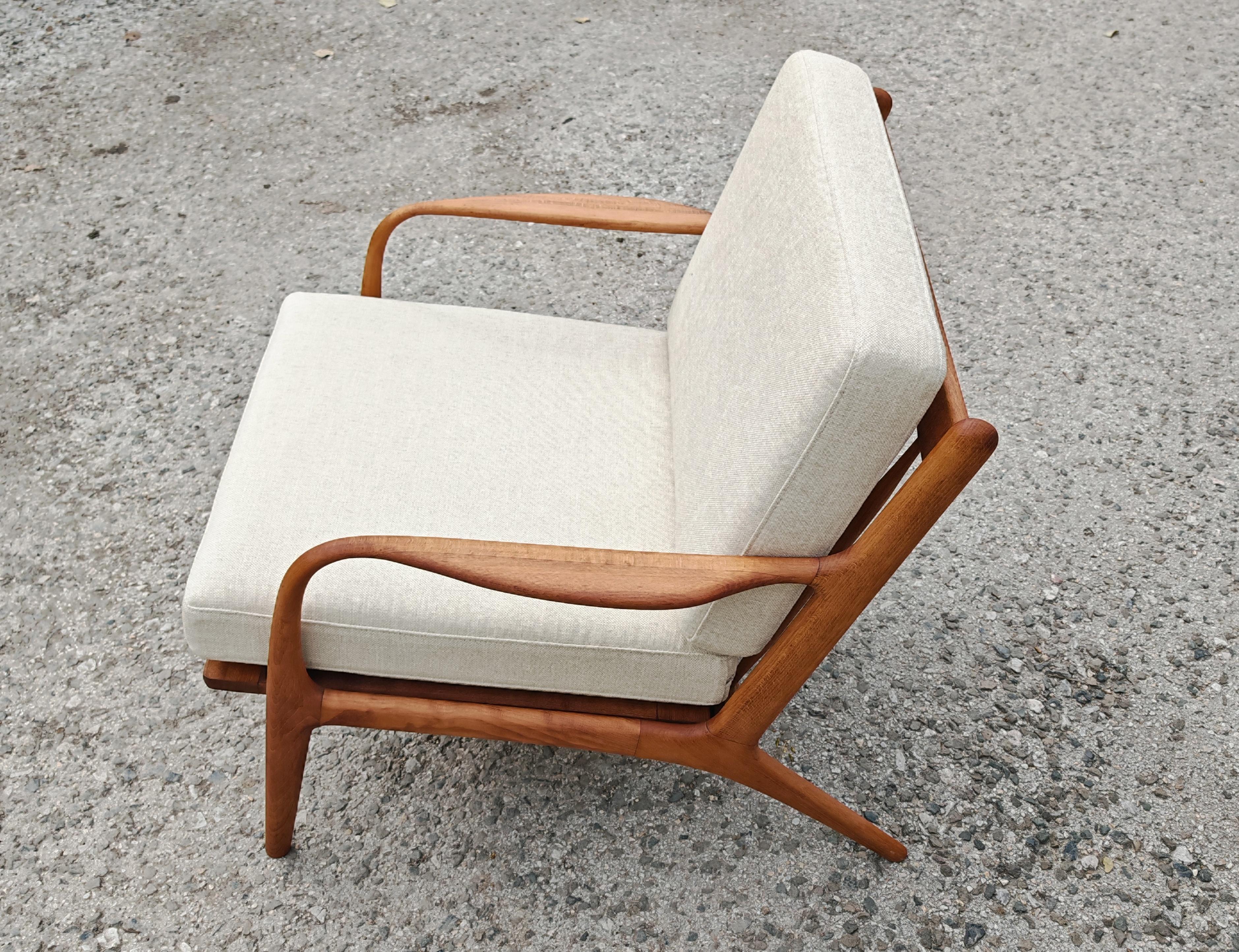 Tissu Pair of Mid Century Modern Armchairs by Adrian Pearsall, model 2315-C, USA 1960s en vente