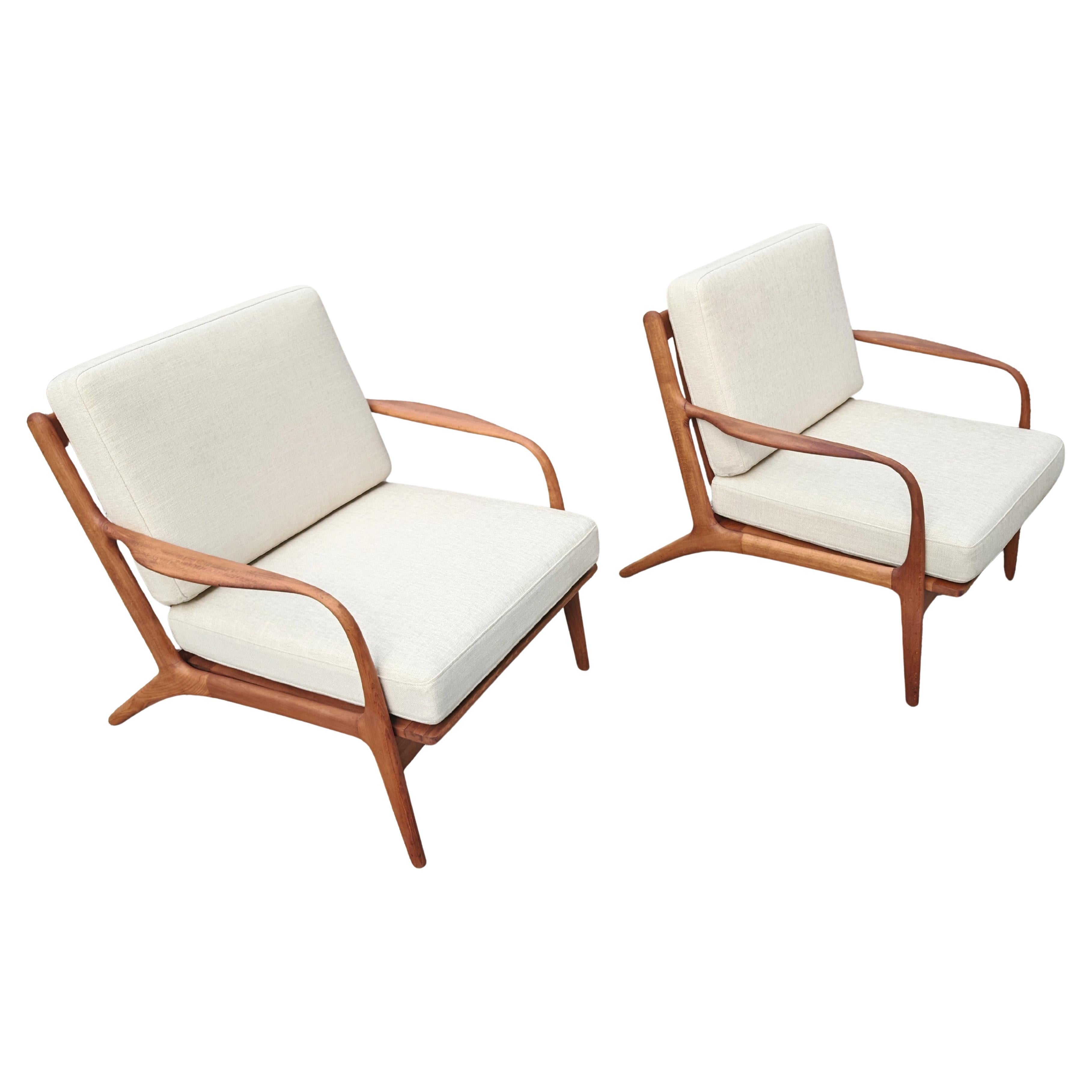 Pair of Mid Century Modern Armchairs by Adrian Pearsall, model 2315-C, USA 1960s