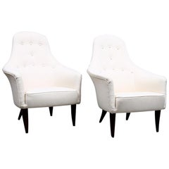 Pair of Mid-Century Modern Armchairs Designed by Kerstin Hörlin-Holmquist