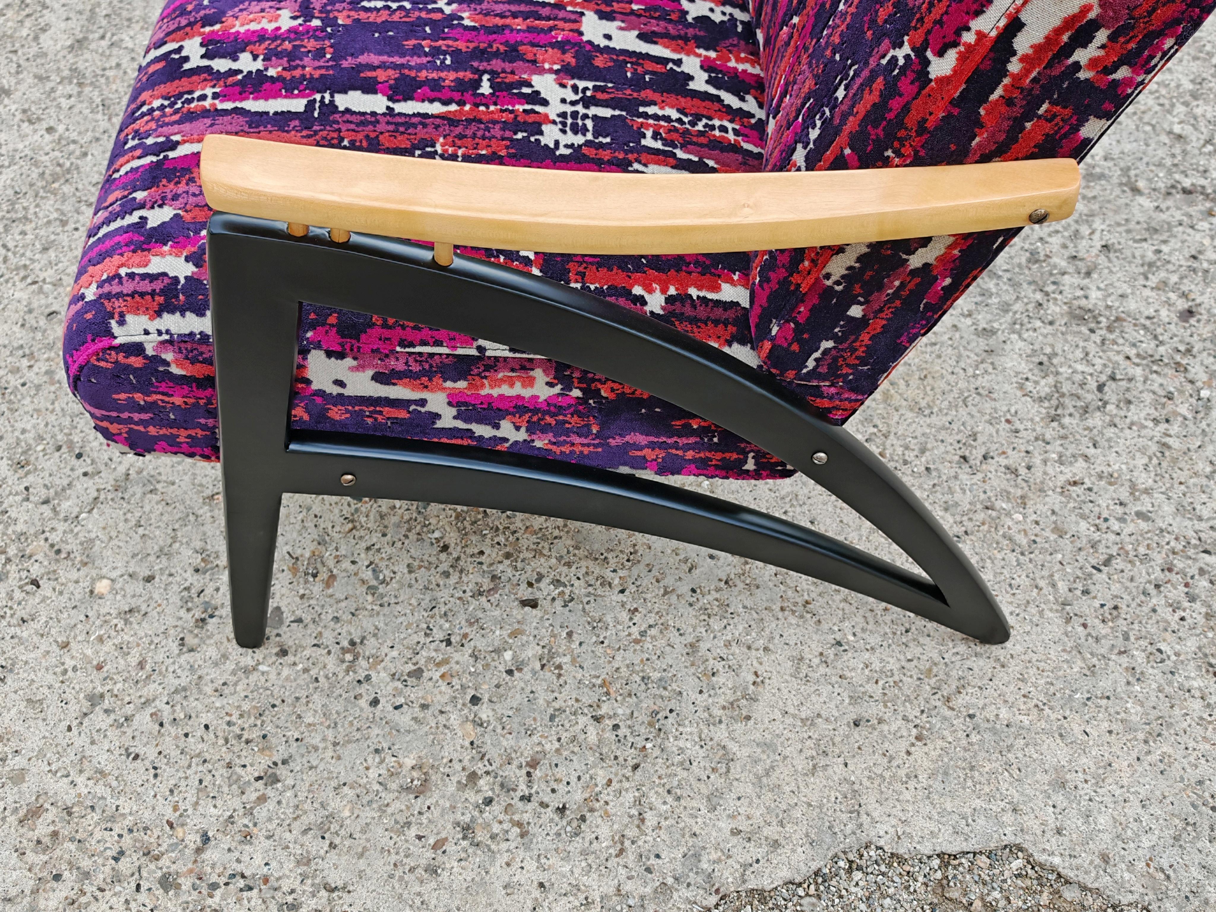 Tessuto Coppia di poltrone moderne del Mid Century 