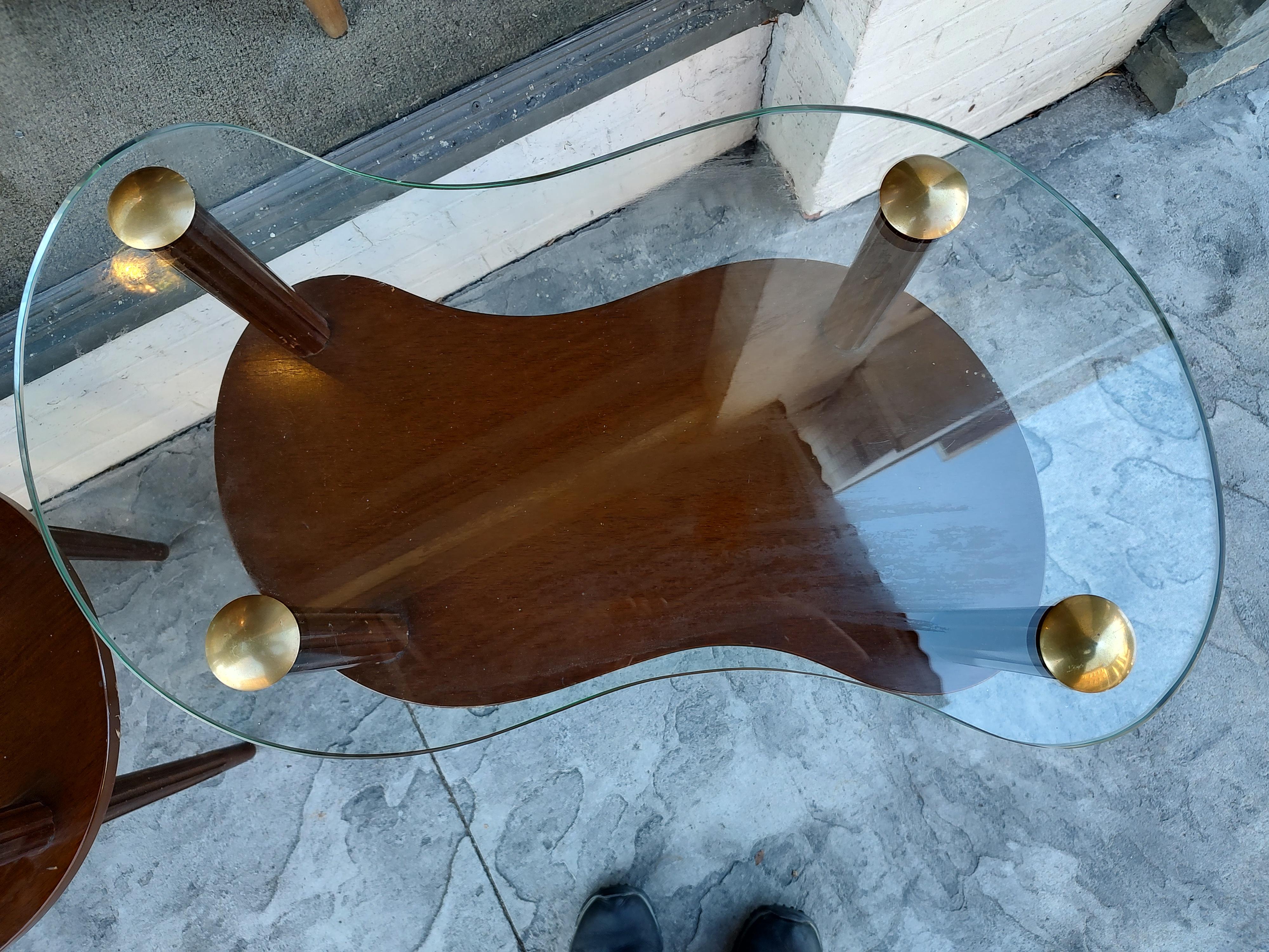 Mid-20th Century Pair of Mid-Century Modern Art Deco Cloud Tables Attributed to Gilbert Rohde For Sale
