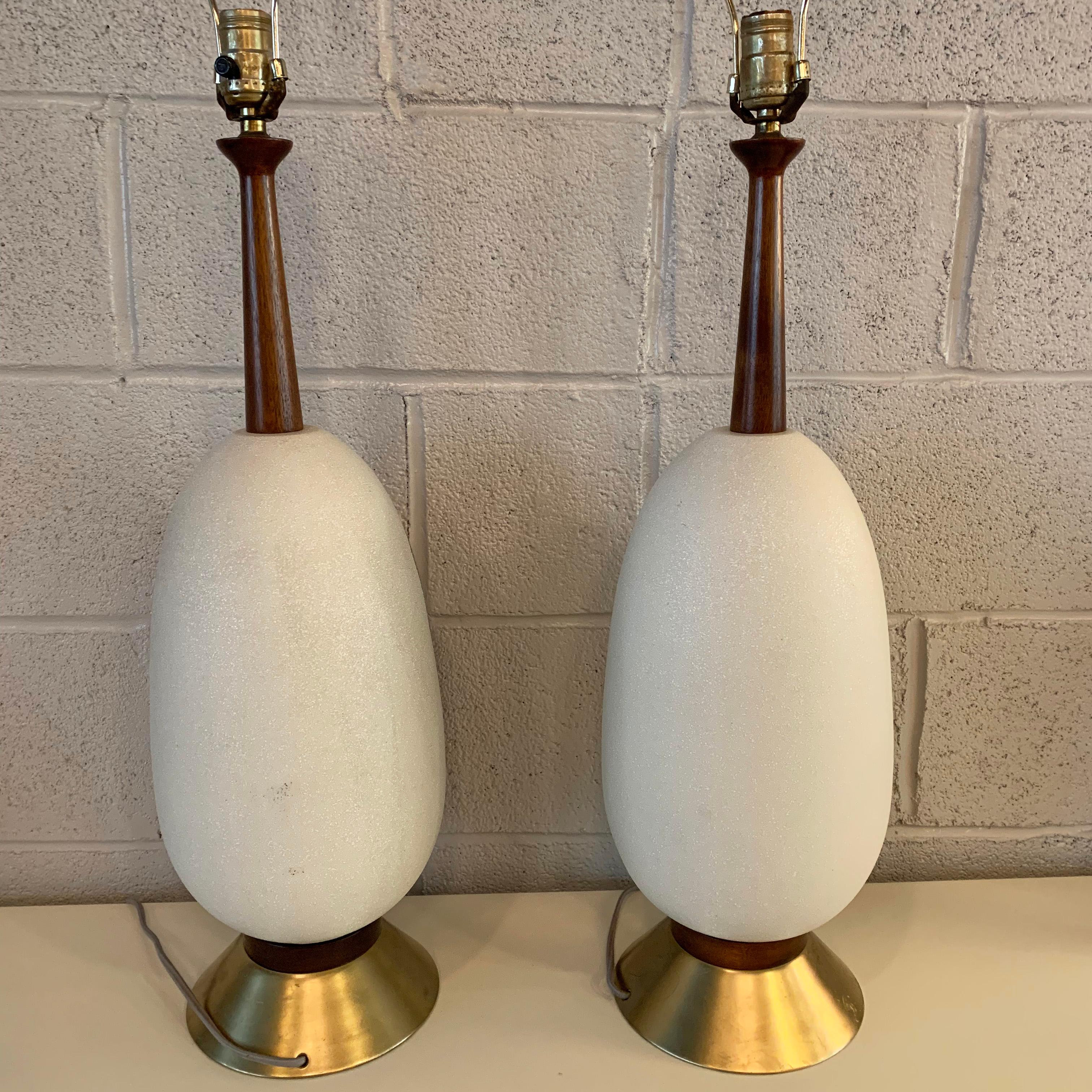 Pair of Mid-Century Modern Art Pottery Table Lamps 2