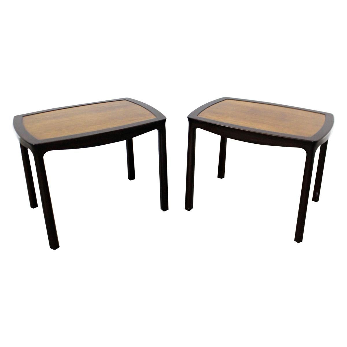 Pair of Mid-Century Modern Asian Edward Wormley for Dunbar Rosewood End Tables