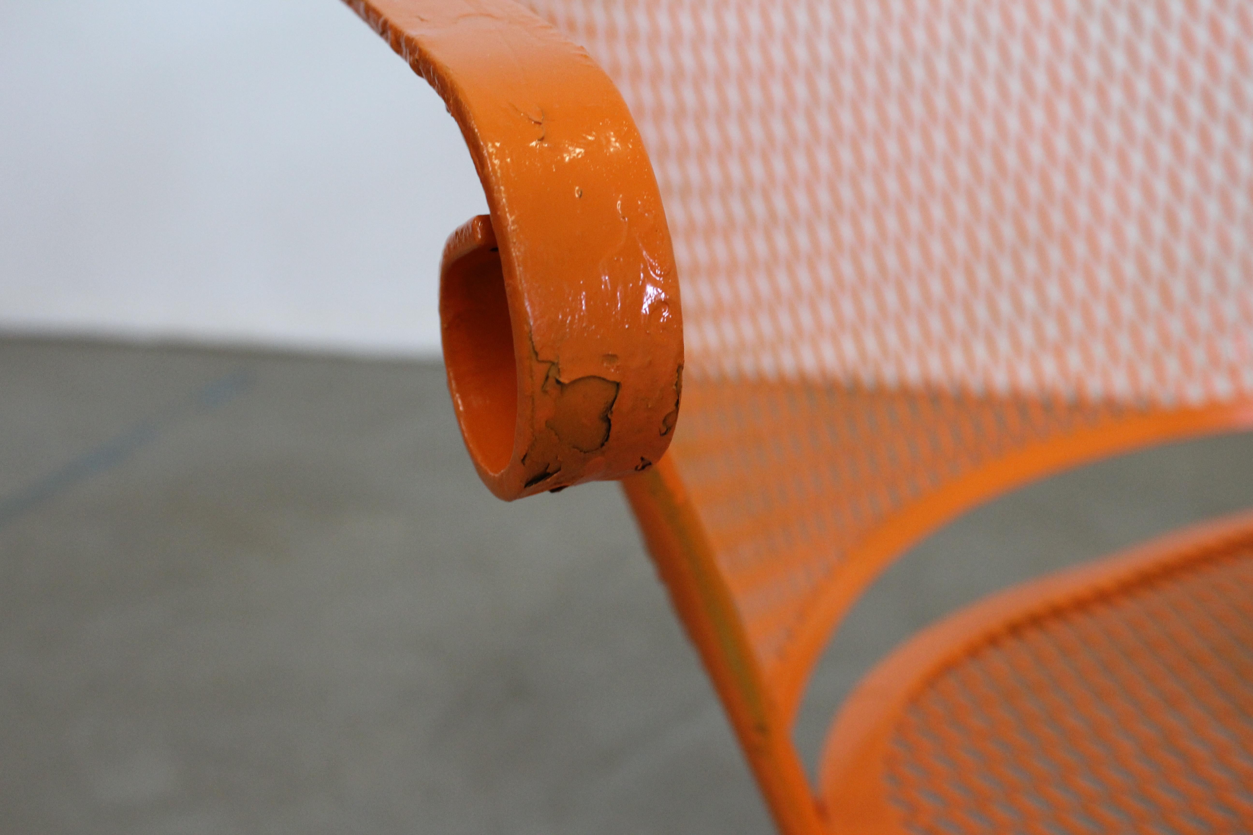orange patio chair