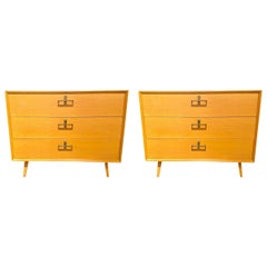 Pair of Mid-Century Modern Bachelor Chest, Commodes or Dressers
