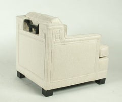 Paire de fauteuils club Baker Far East de style mi-siècle moderne conçus par Winsor White