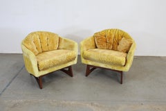 Pair of Mid-Century Modern Barrel Back Club Chairs by Adrian Pearsall