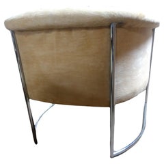 Coppia di sedie da salotto con schienale a botte della modernità di metà secolo