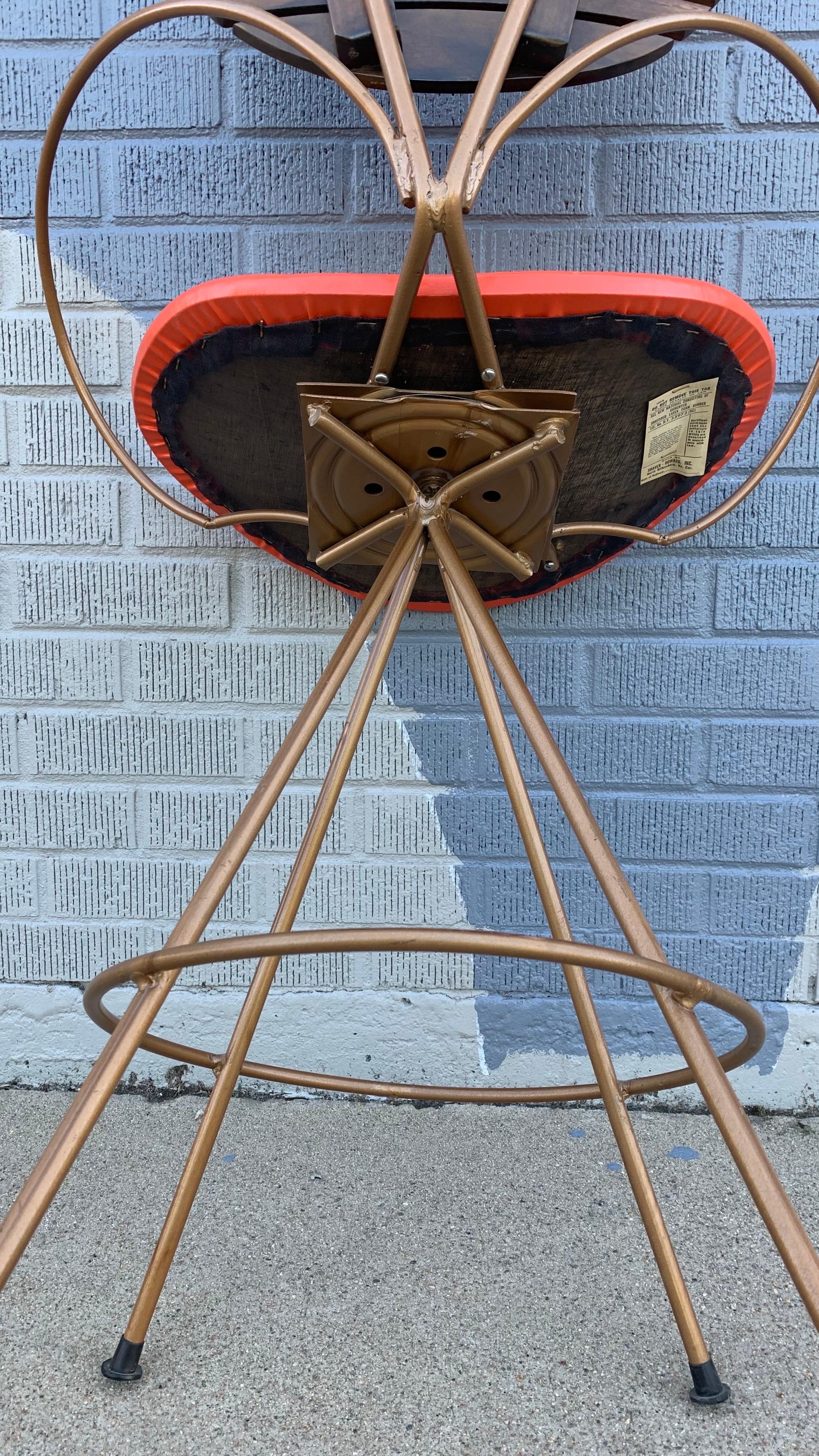 Pair of Mid-Century Modern Barstools by Arthur Umanoff for Howard-Shaver For Sale 3