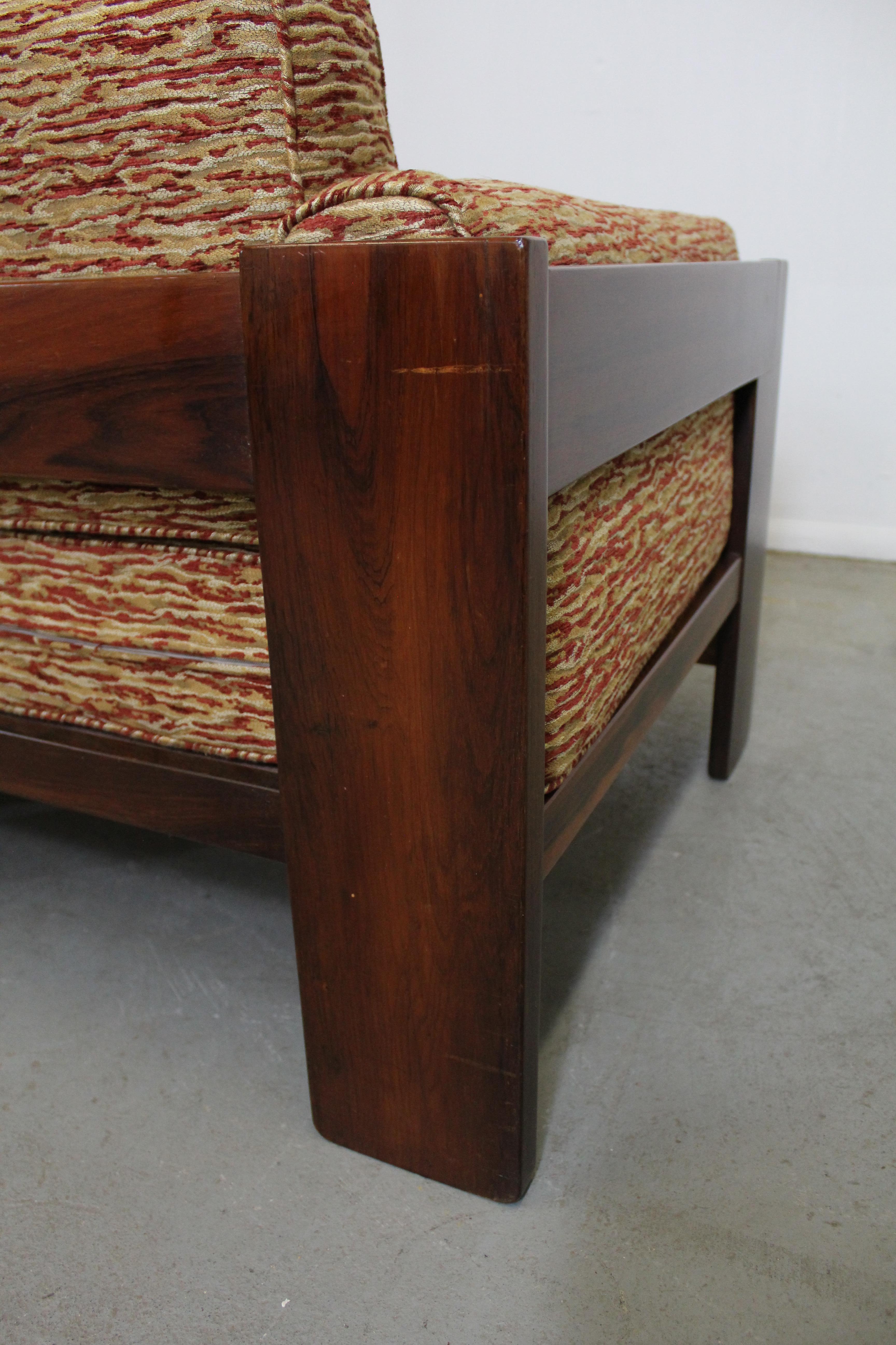 Pair of Mid-Century Modern Bastiano Rosewood Knoll Club Chairs 1