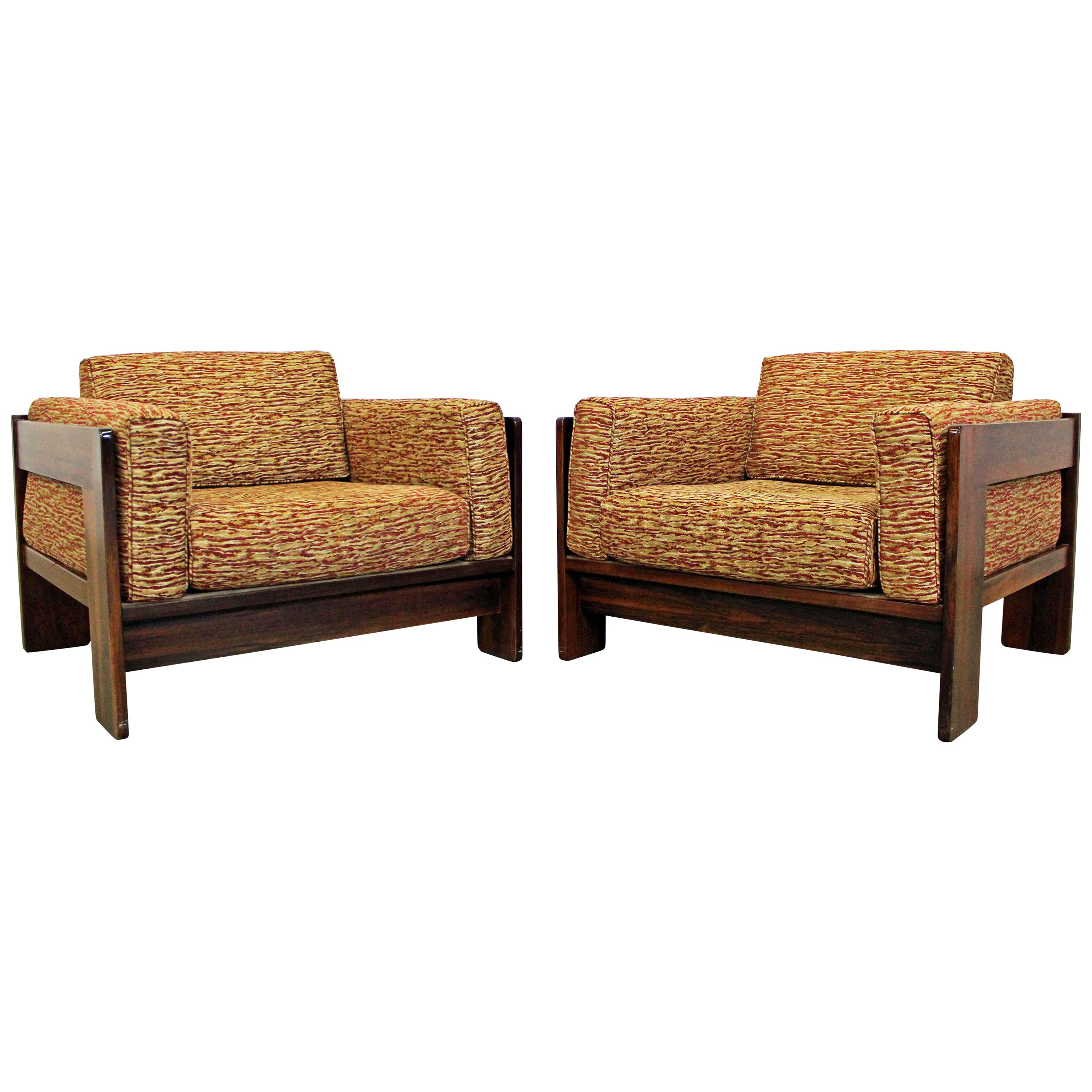Pair of Mid-Century Modern Bastiano Rosewood Knoll Club Chairs
