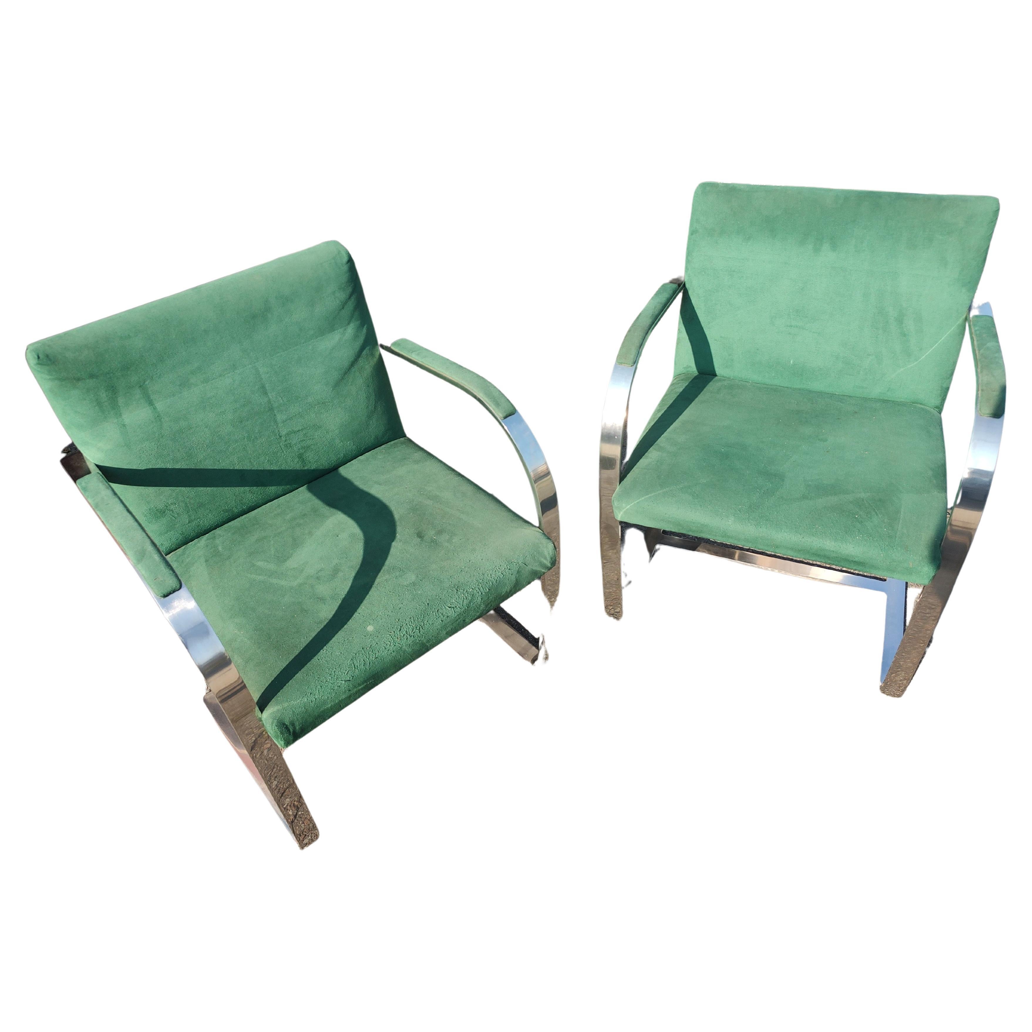 Mid-Century moderno Coppia di sedie Brno in stile Bauhaus della metà del secolo scorso  Ludwig Mies van DerRohe in vendita