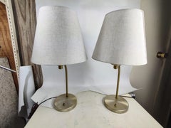 Pair of Mid Century Modern Bed Side Table Lamps Attributed to Von Neesen